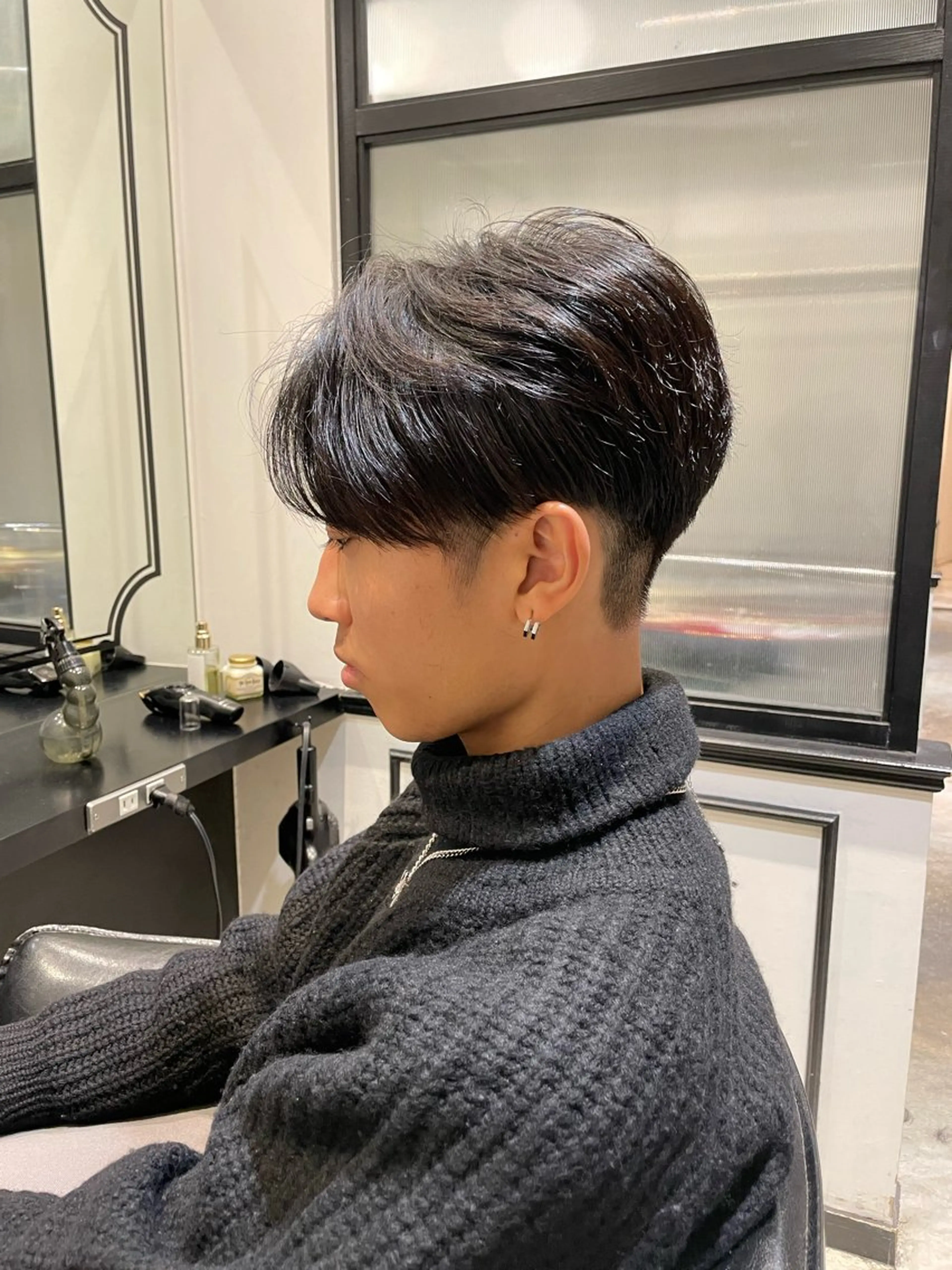 ミディアム メンズ センターパート マッシュ feliz🤍 RINAのマツエク・マツパデザイン