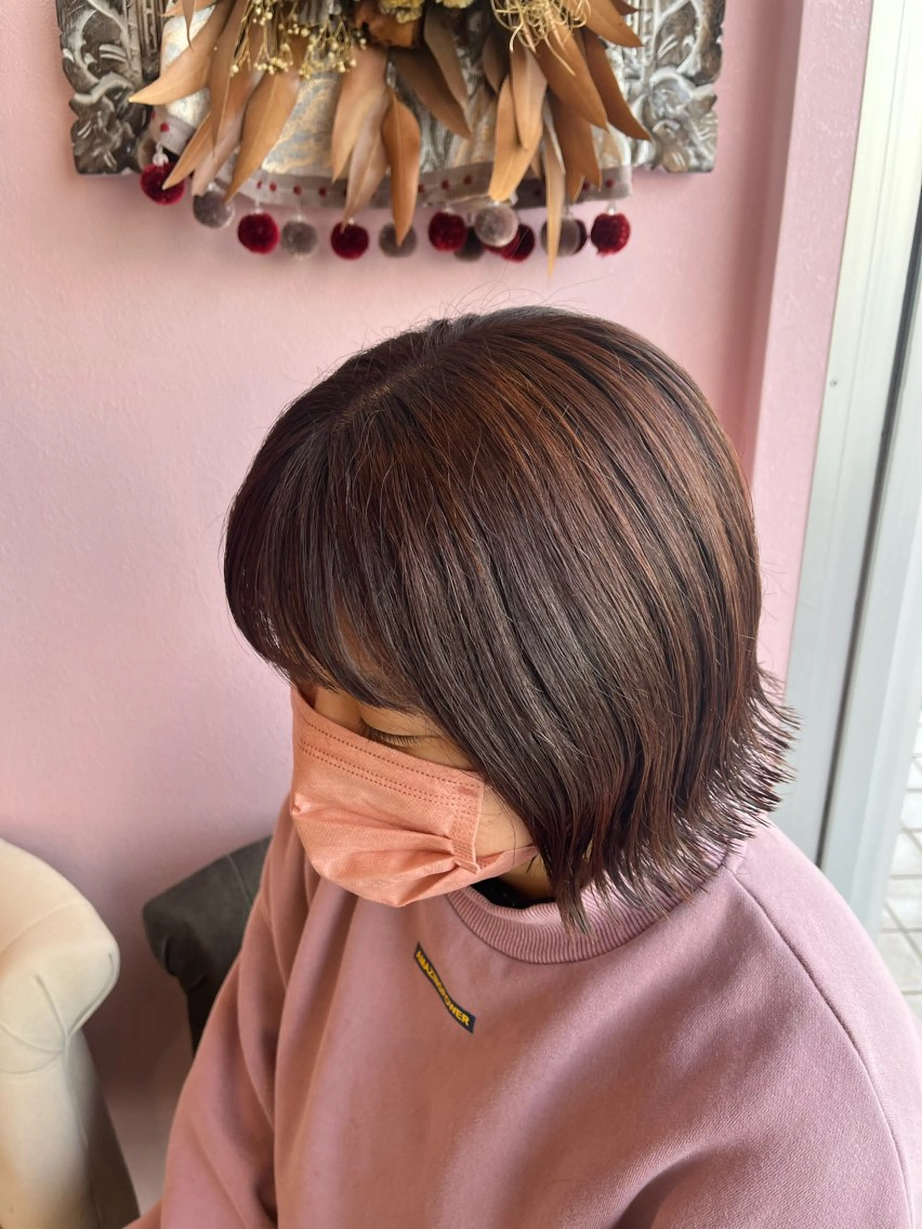 ミディアム ベージュカラー⌇﻿ くびれヘア.𐙚心音のヘアスタイル