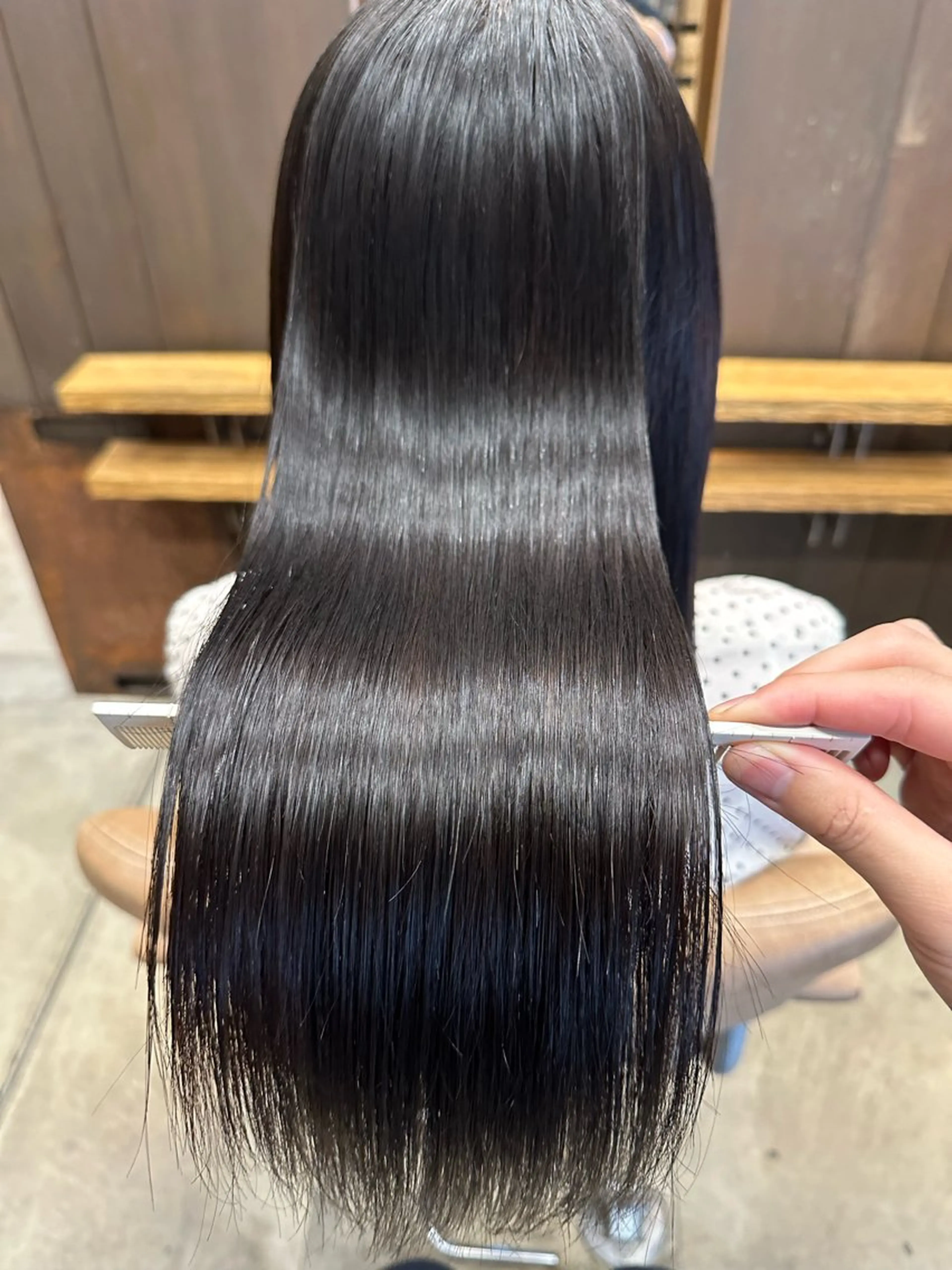 ロング カット 縮毛矯正 トリートメント 似合わせ松本 容政のヘアスタイル