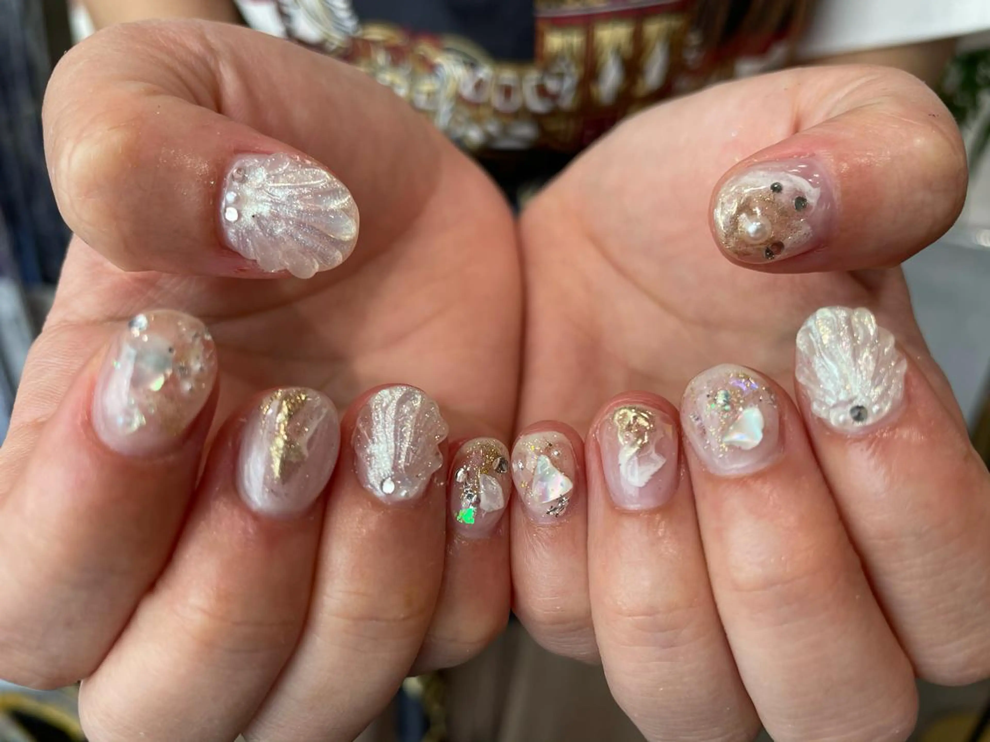 ネイル フットネイル ブライダルネイル ハンドネイル ナチュラル透明感🌱 小山美樹子のヘアスタイル