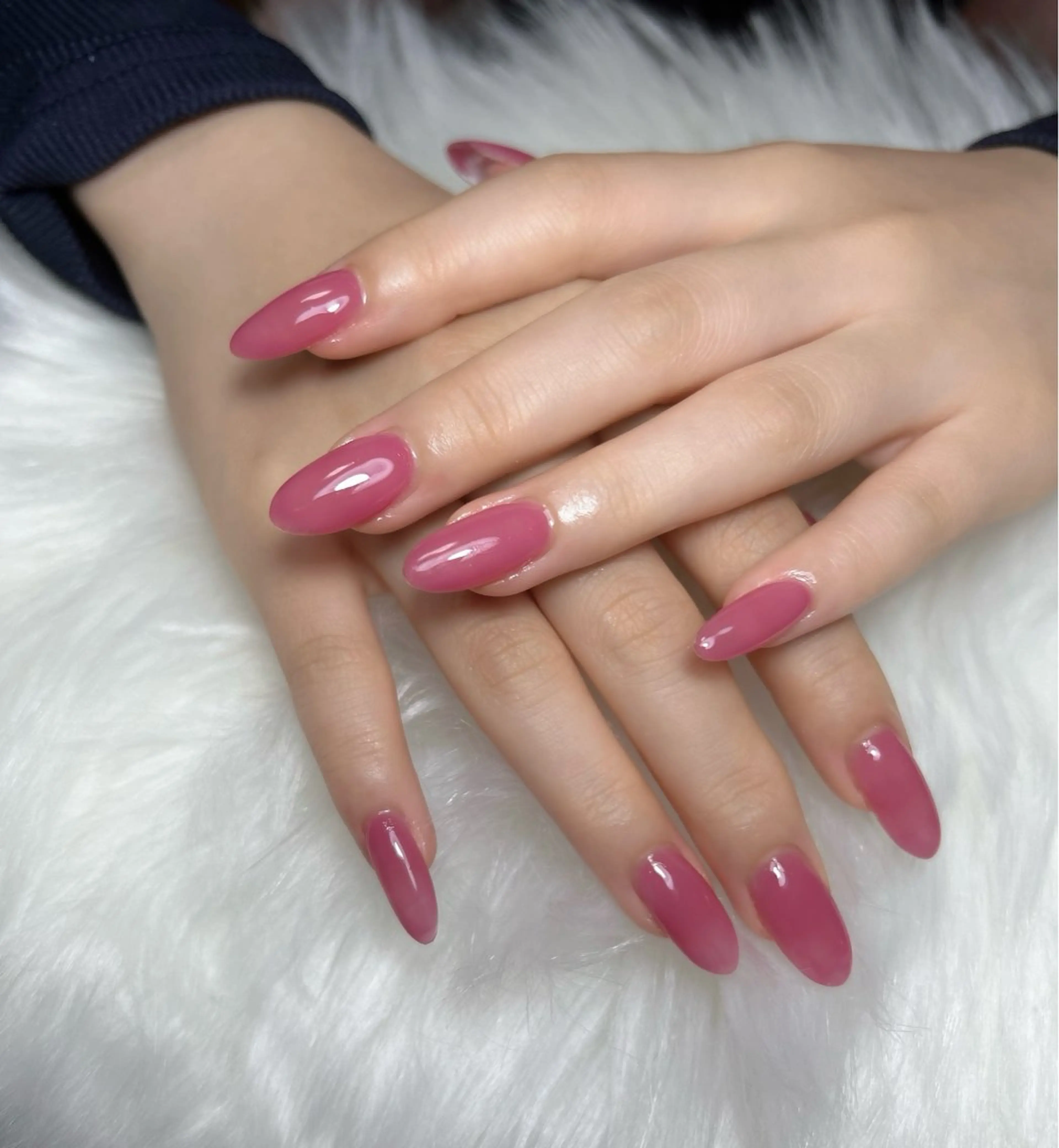 ネイル アートネイル オーロラネイル チークネイル 長さ出し フットネイル Chan nailsのネイルデザイン