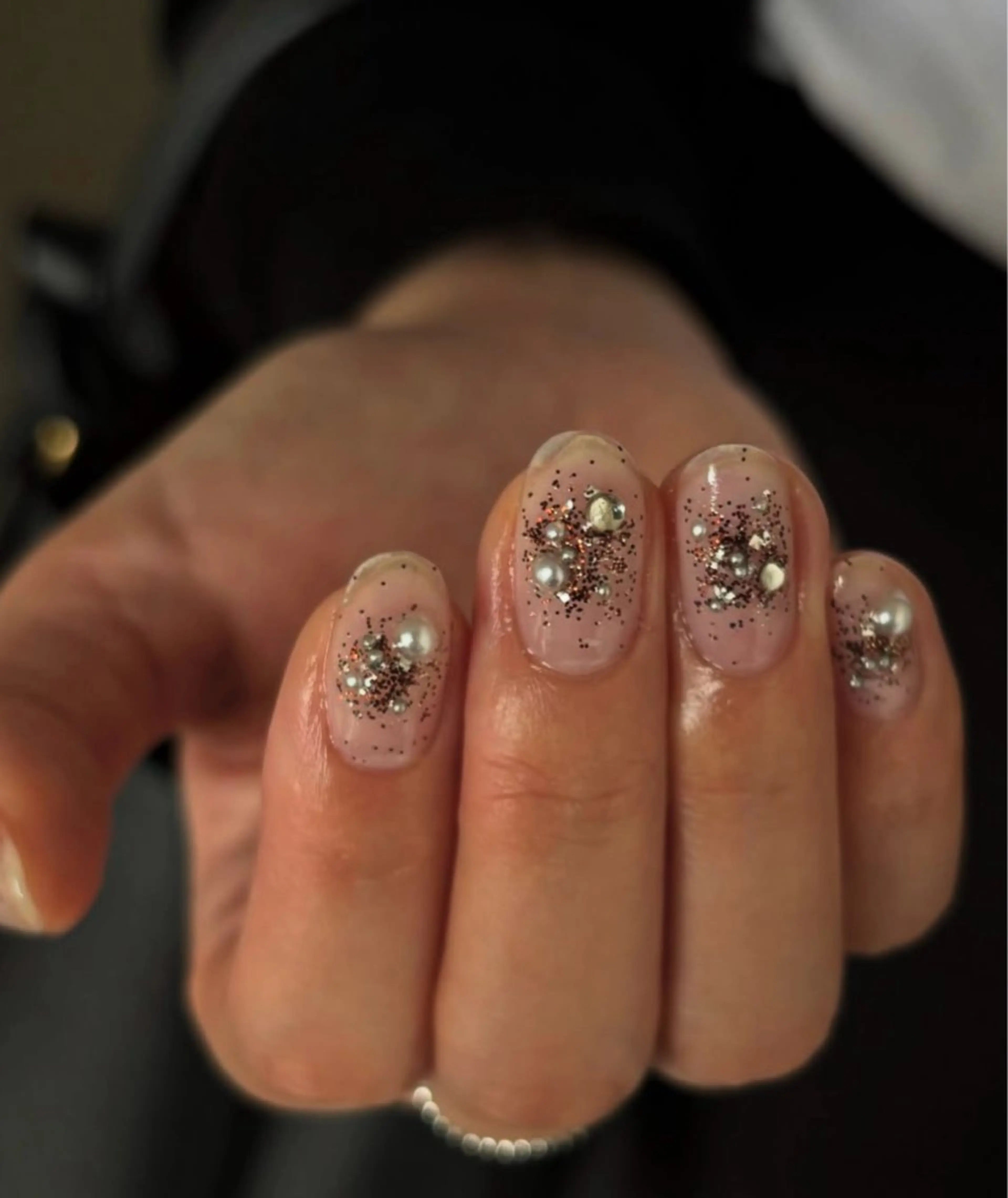 ネイル クリアネイル ラメ(グリッター) シンプルネイル ANOVA所属・ANOVA アノヴァのネイルデザイン