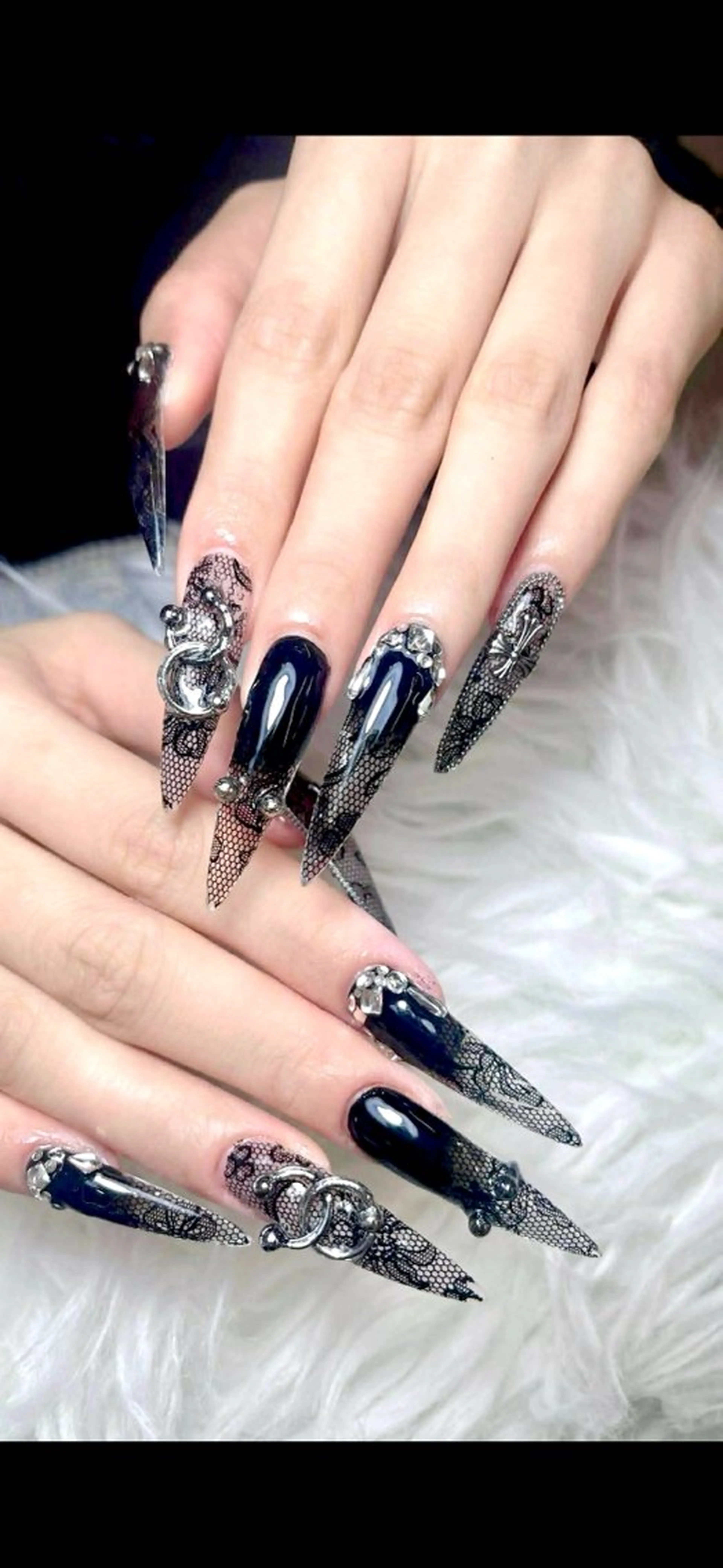 ネイル オーロラネイル チークネイル 長さ出し フレンチネイル ハロウィン ハンドネイル Lumi Nail 新大久保3‘のネイルデザイン