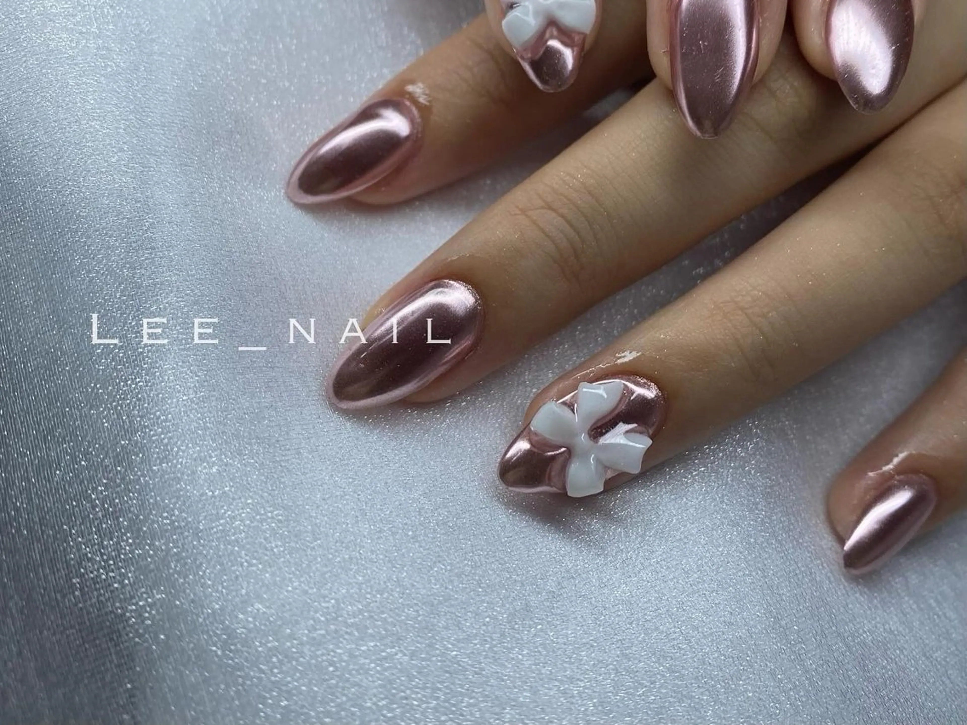 ネイル ミラーネイル 春ネイル ハンドネイル Lee_ nailのネイルデザイン