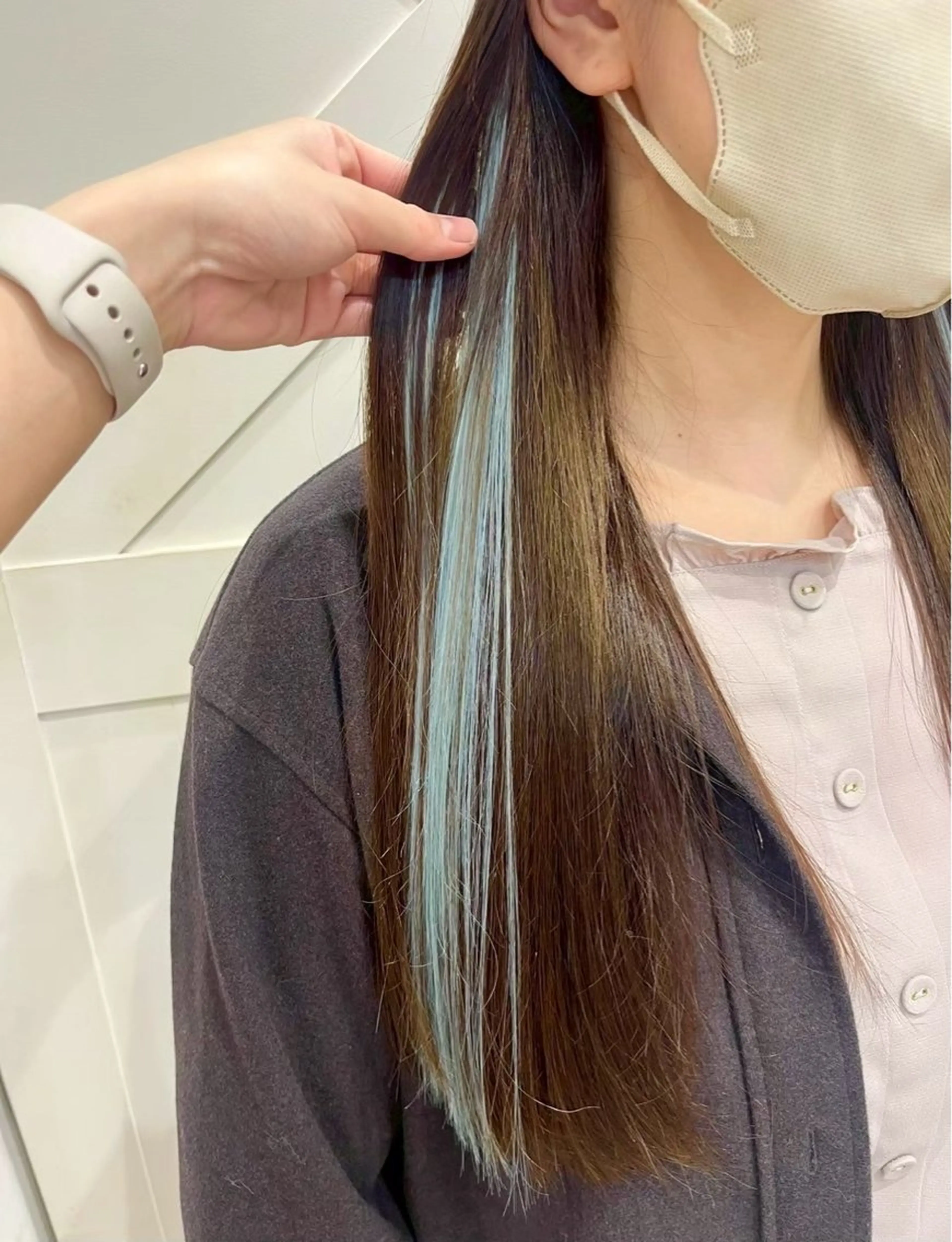 【夏限定💞ブリーチなしで叶う🌈✨】ハイライトエクステ 6本​〜​🌷の写真