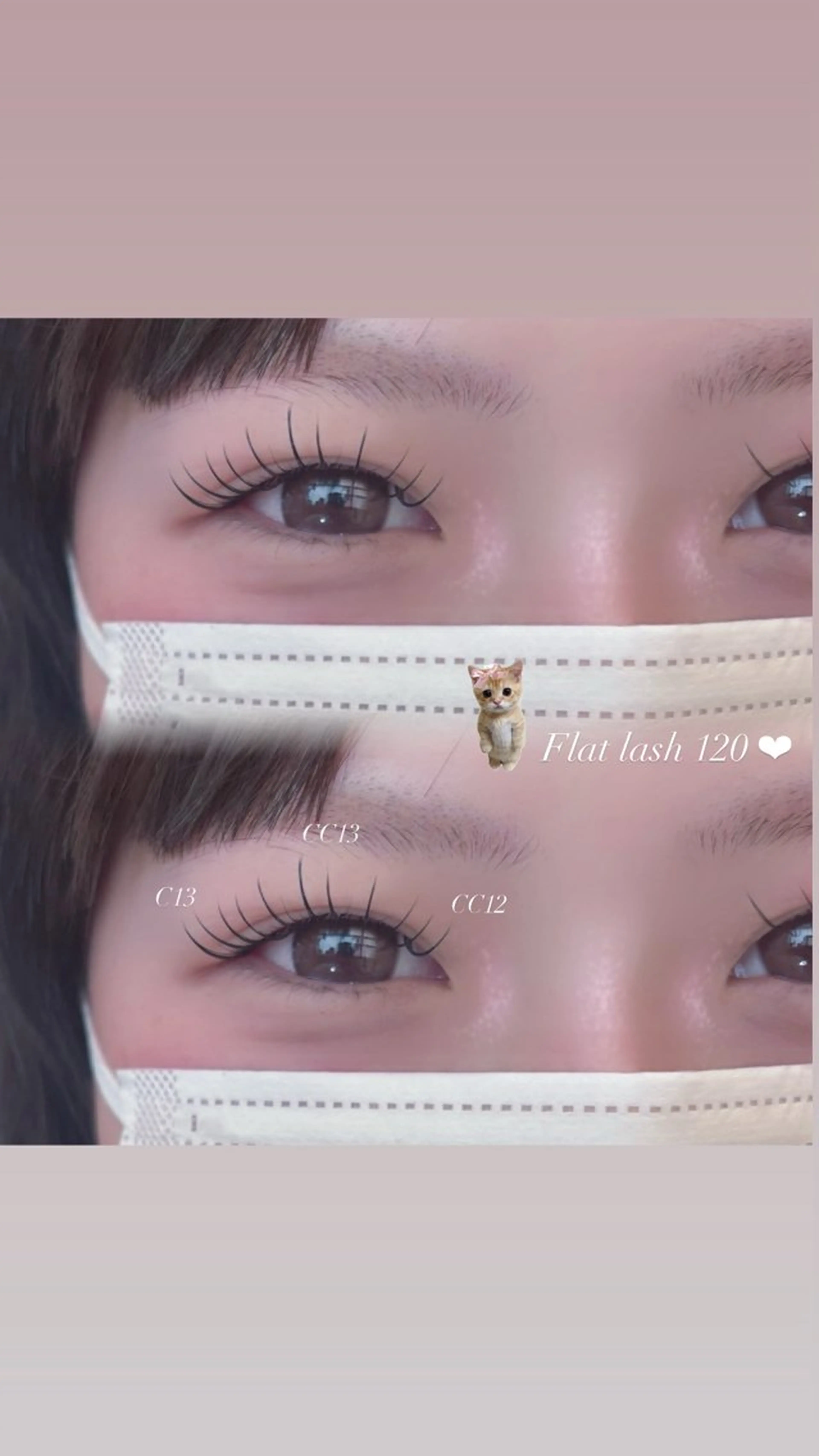 🪽フラットラッシュ120本【オフ込、アイシャンプー付🧴】の写真