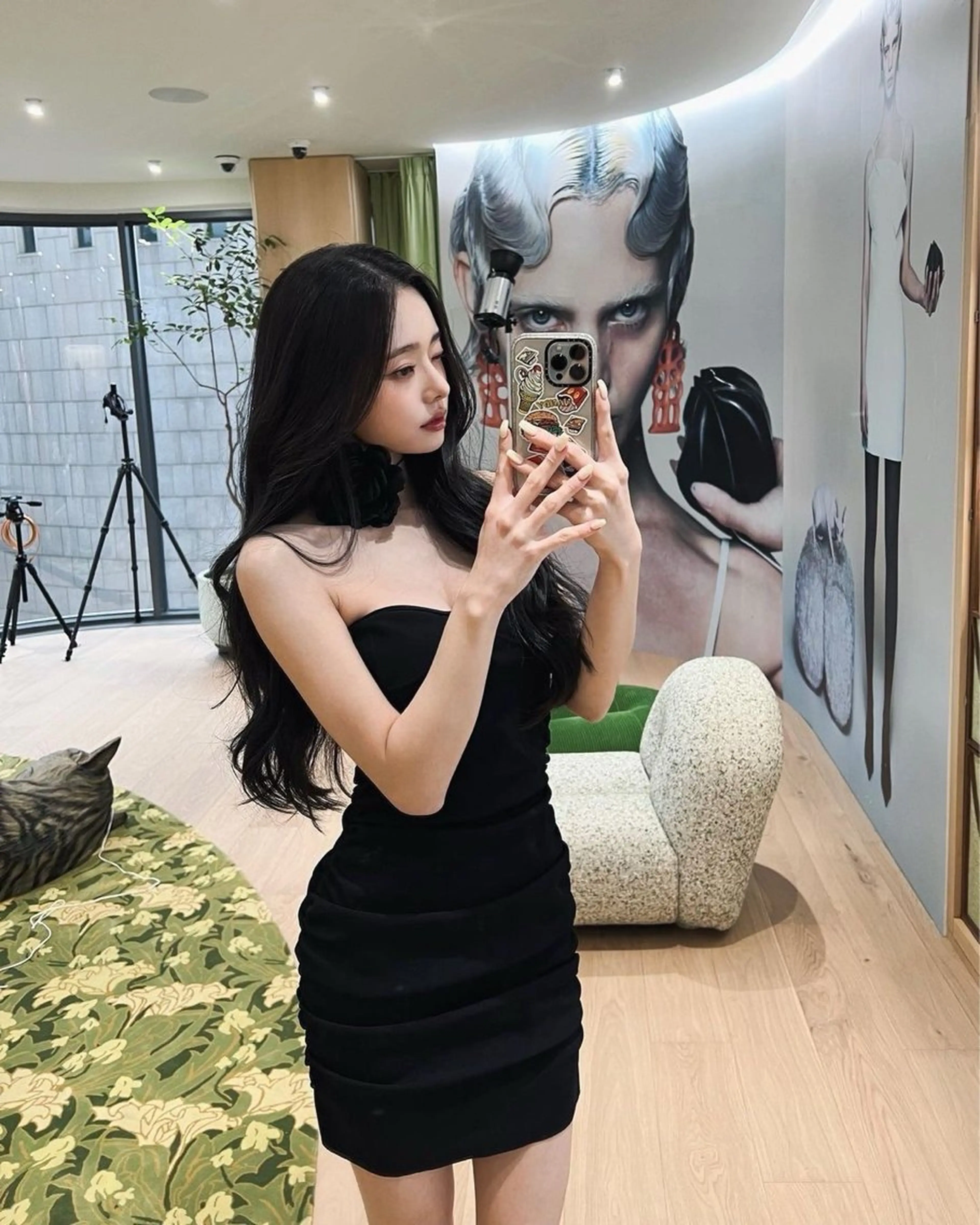 ロング カラー カット ヘアカラー 韓国風暗髪ヘア🤍 🫧MIREIのヘアスタイル