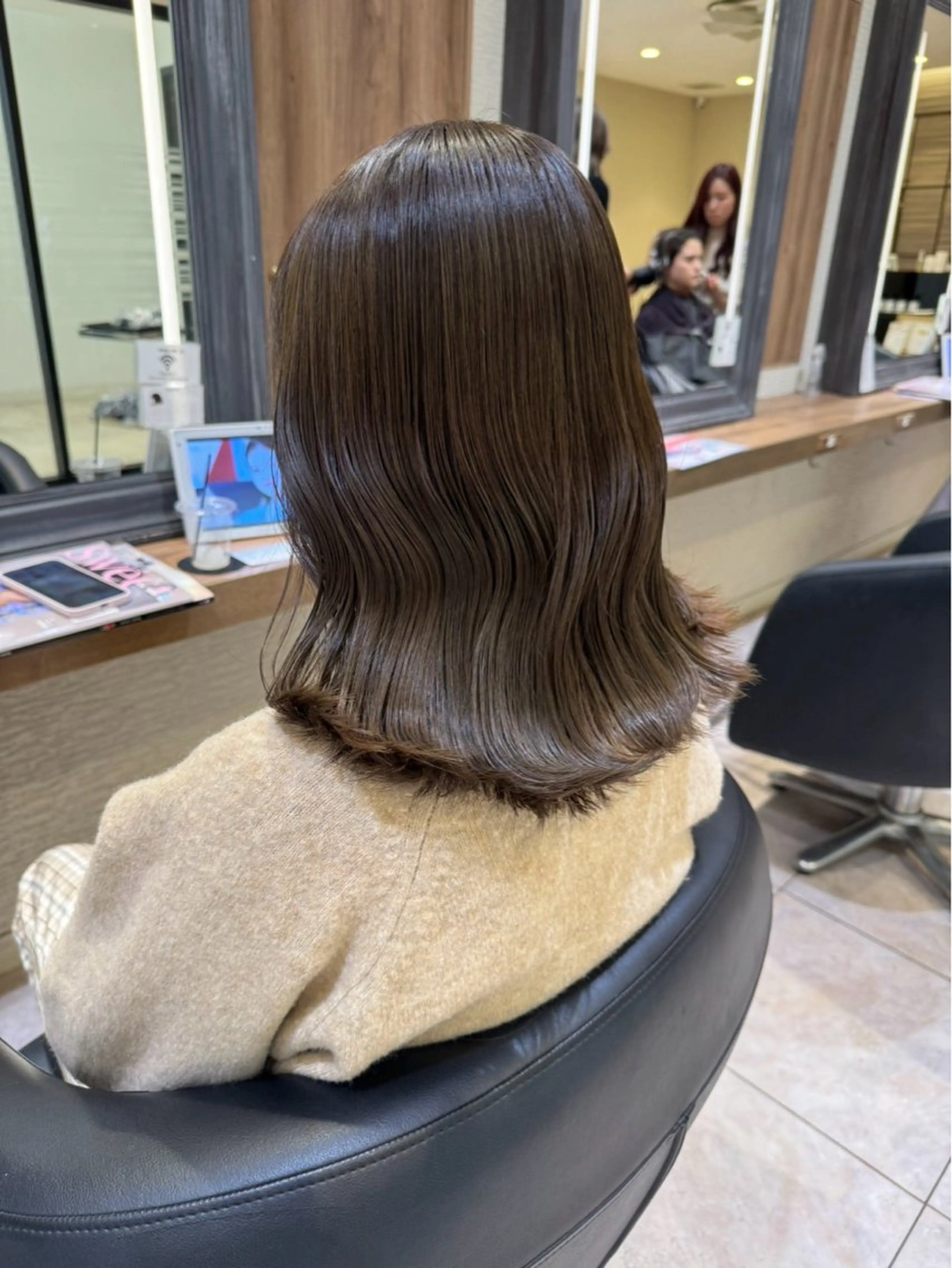 ミディアム カラー ヘアカラー トリートメント 赤み消しカラー🌱 YUZUKI🫧のヘアスタイル