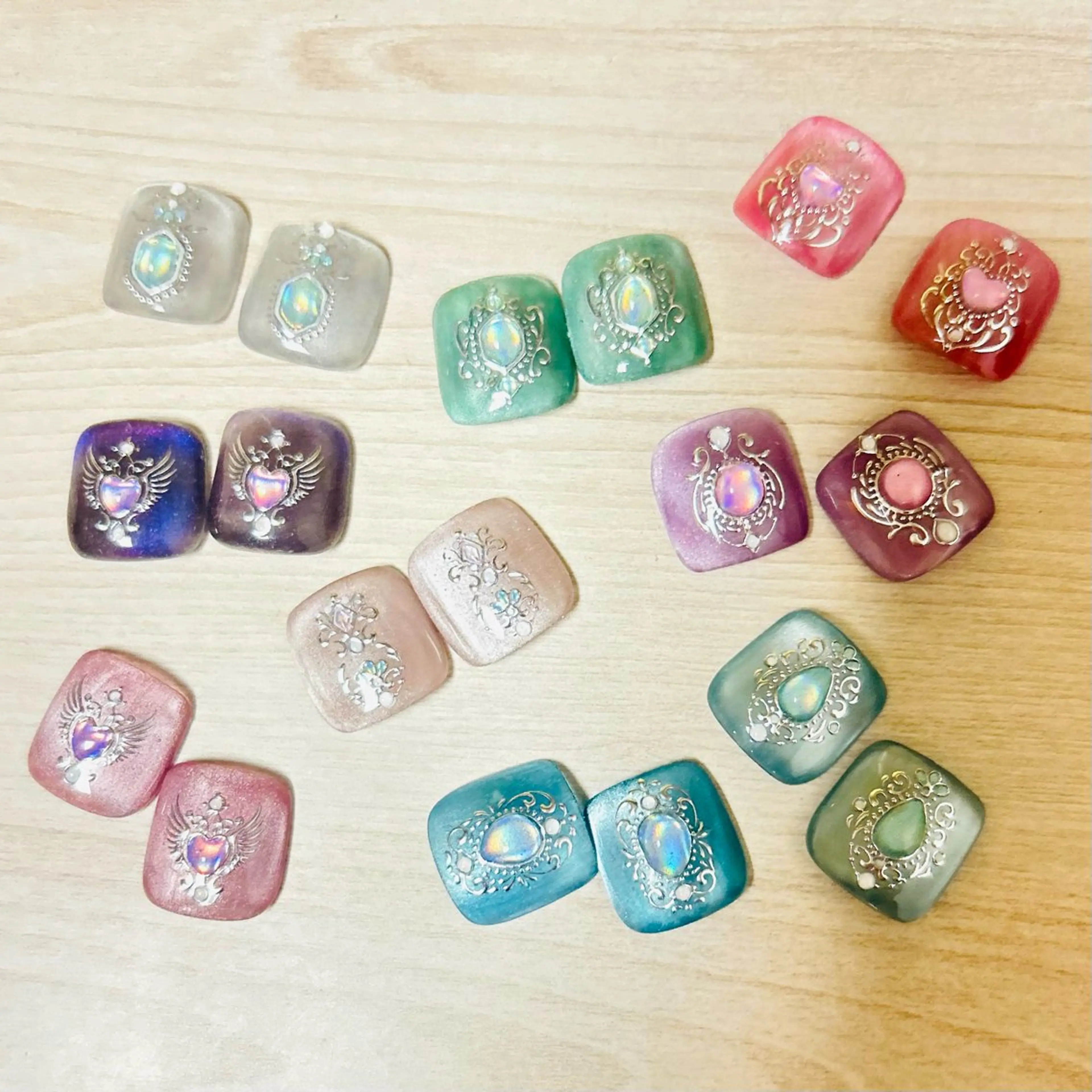 【フット】親指用ネイルチップ🧡オーダーメイド🧡2本🧡の写真