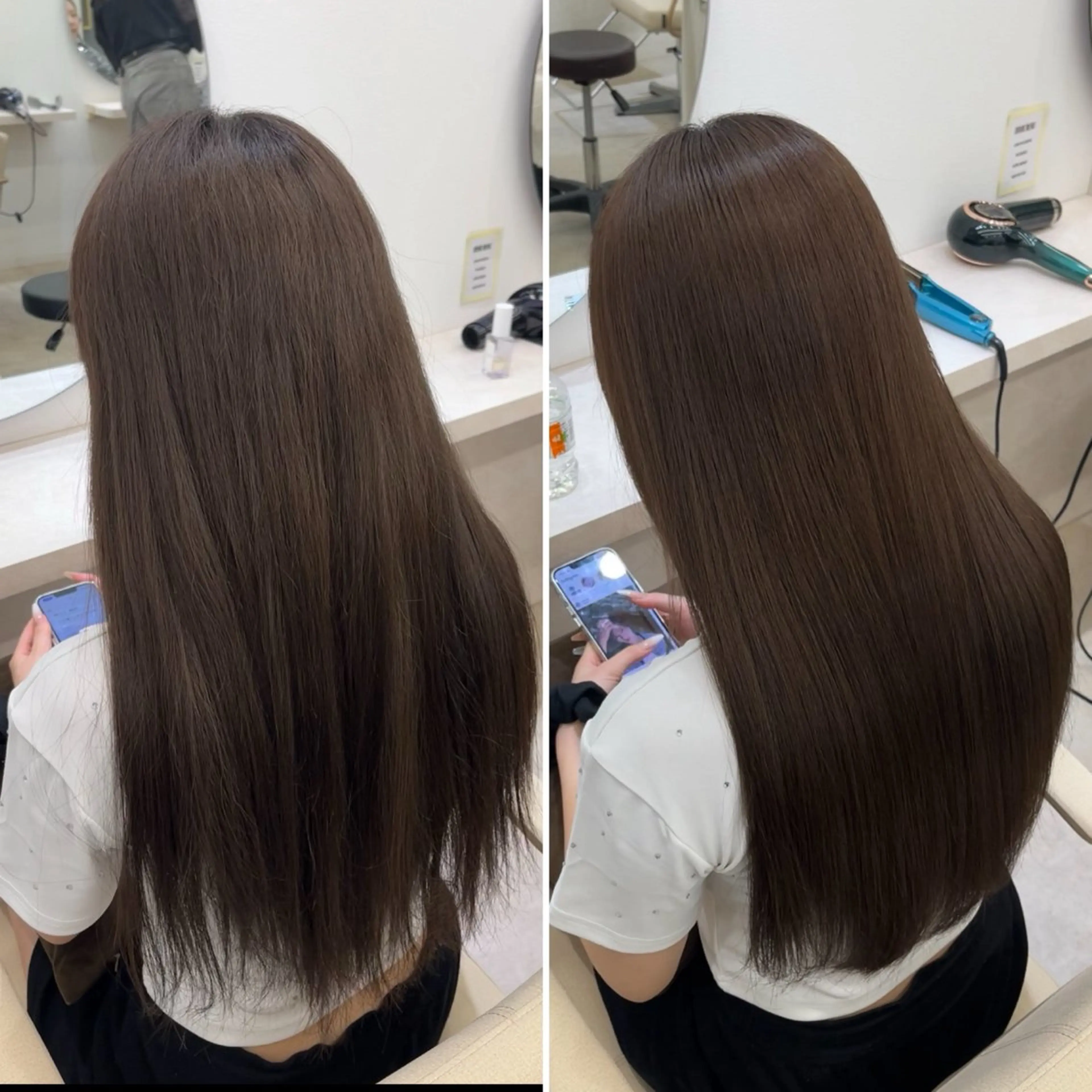 ロング カット ヘアカラー 縮毛矯正 トリートメント 髪質改善/縮毛矯正 梅田茶屋町/西尾祐作のヘアスタイル