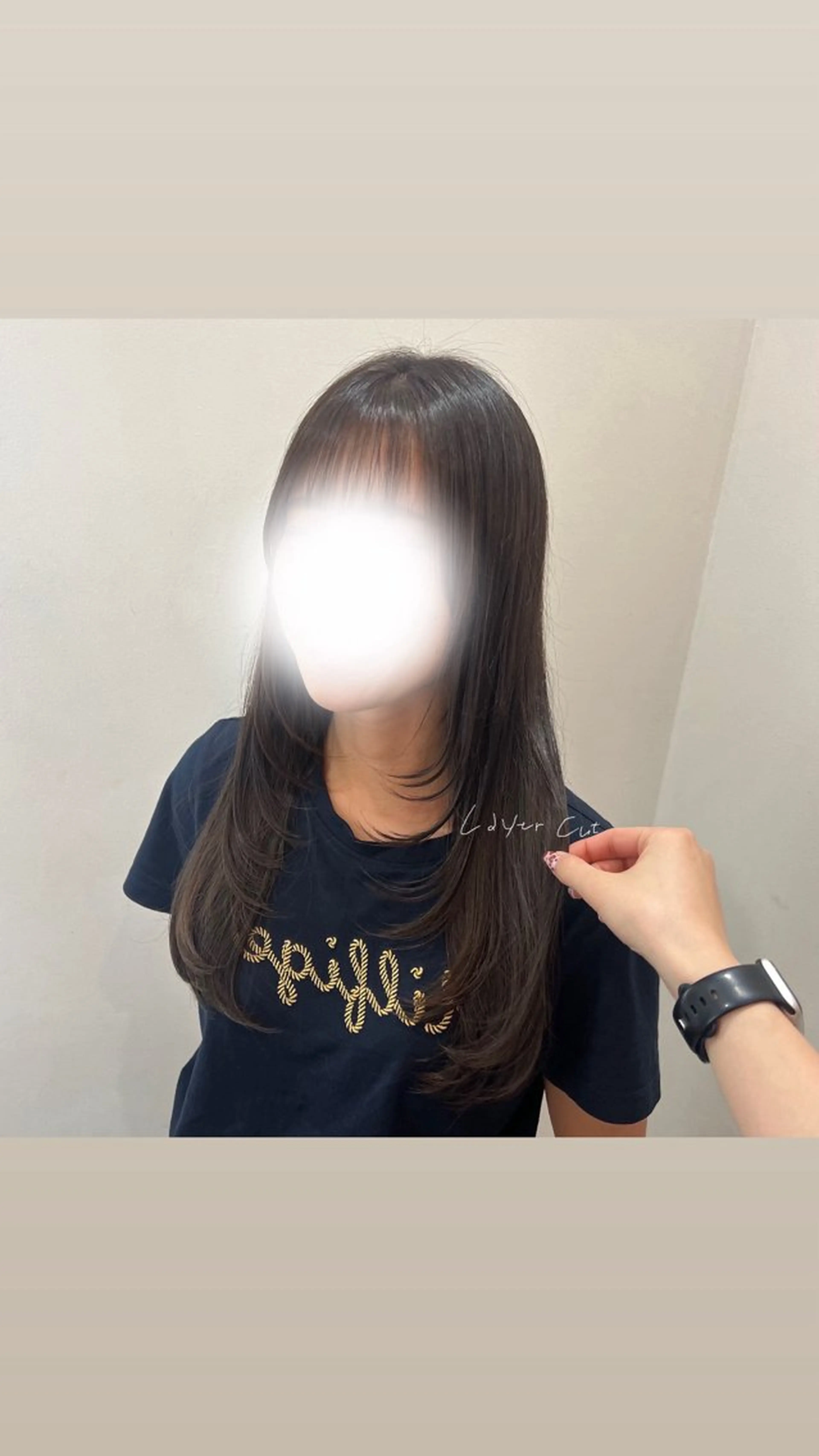 ロング レイヤーカット Luana .Rioneのマツエク・マツパデザイン