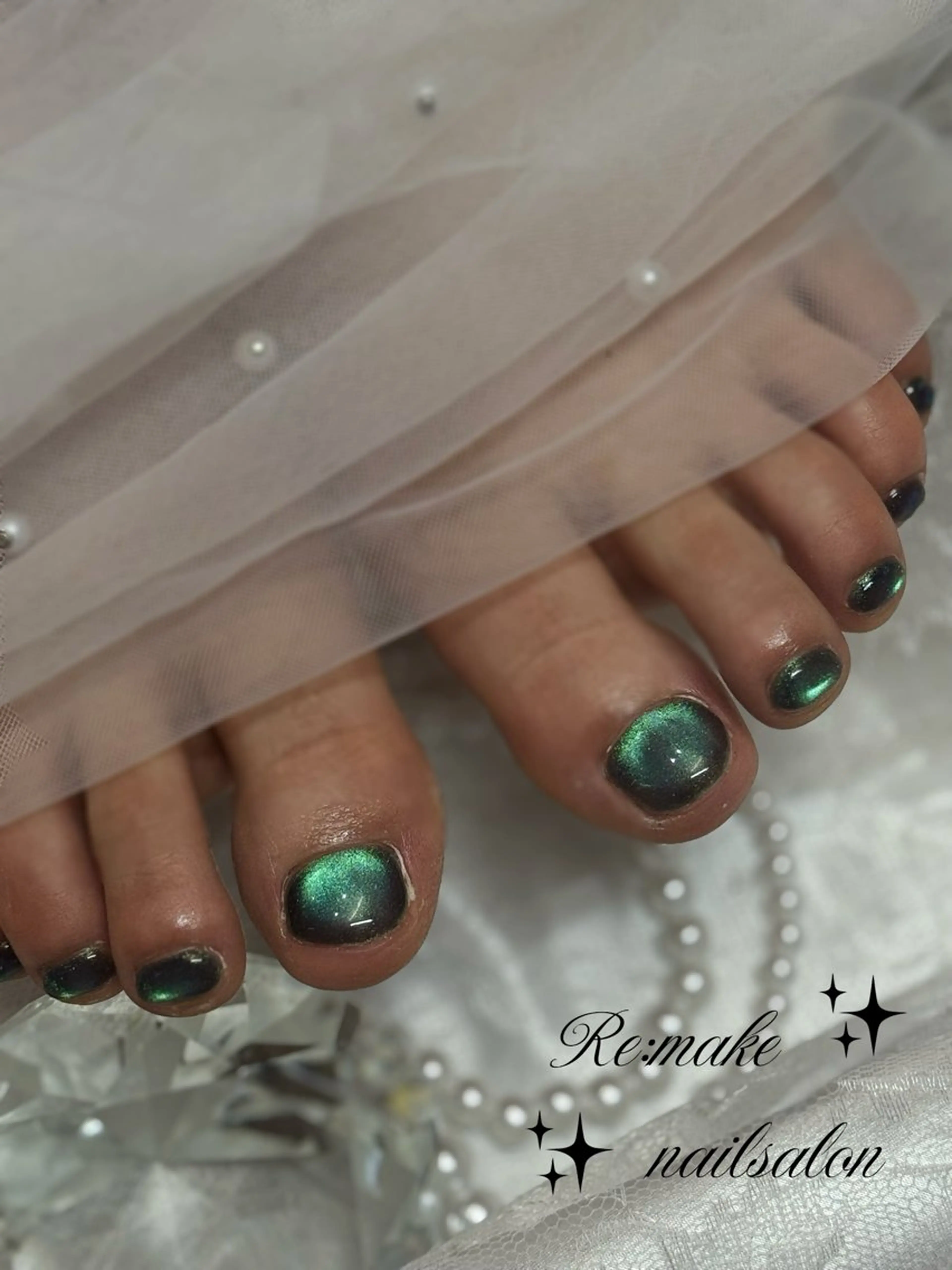 ネイル マグネットネイル フットネイル Suetake Shuriのネイルデザイン