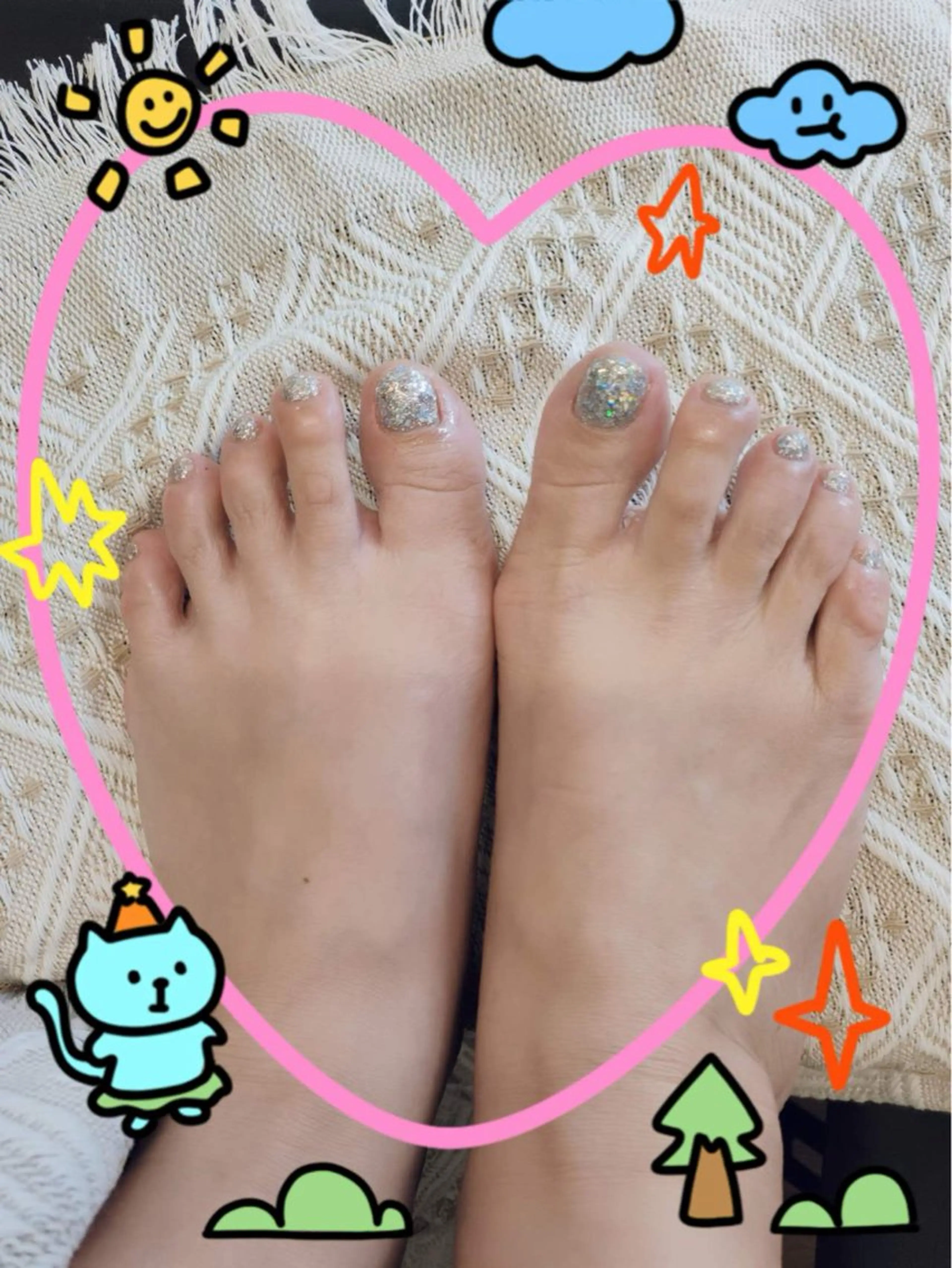 フットネイル　ワンカラーの写真