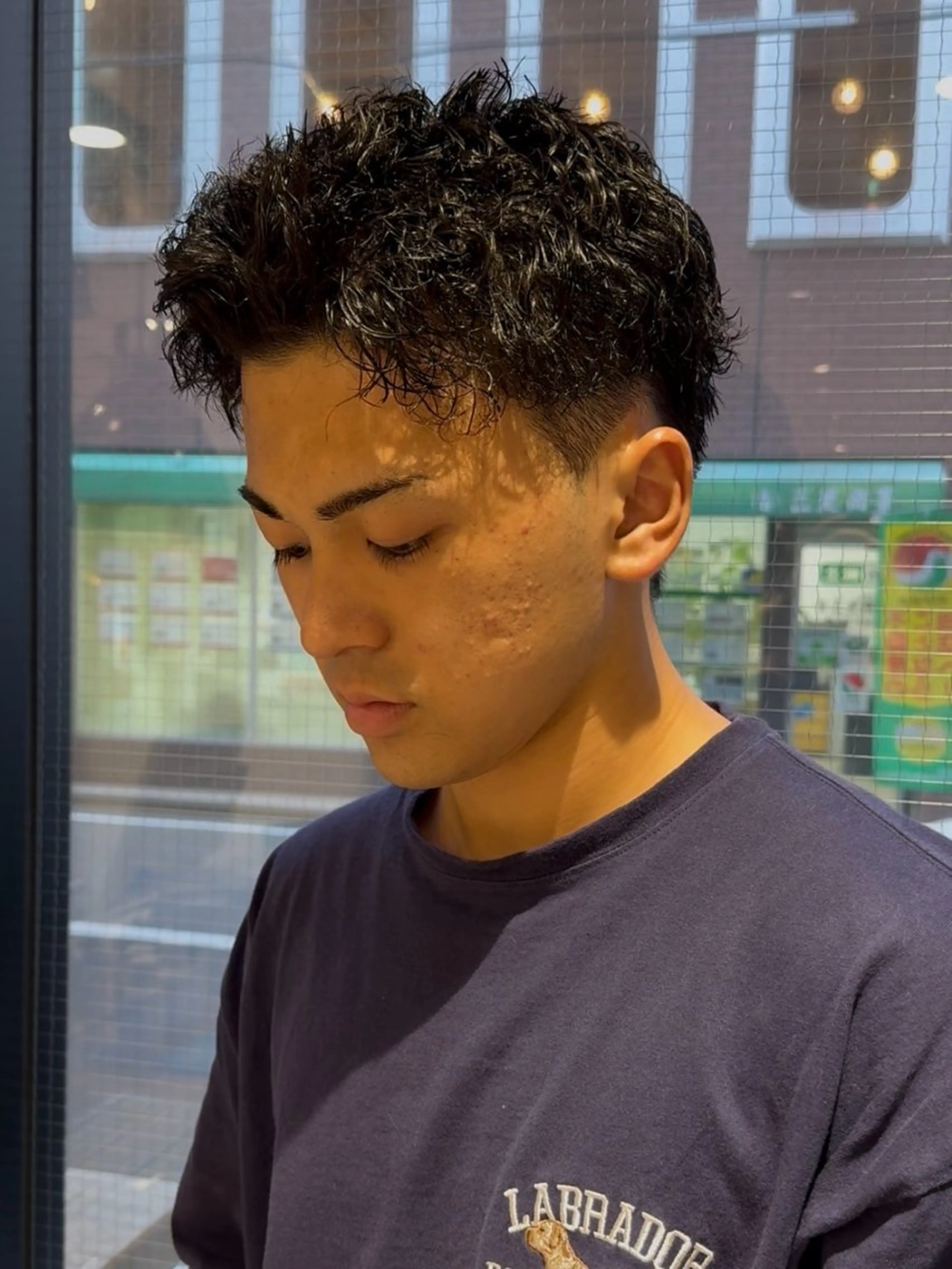 ショート パーマ メンズ 艶カラー/暖色カラー /透明感/ryutoのヘアスタイル