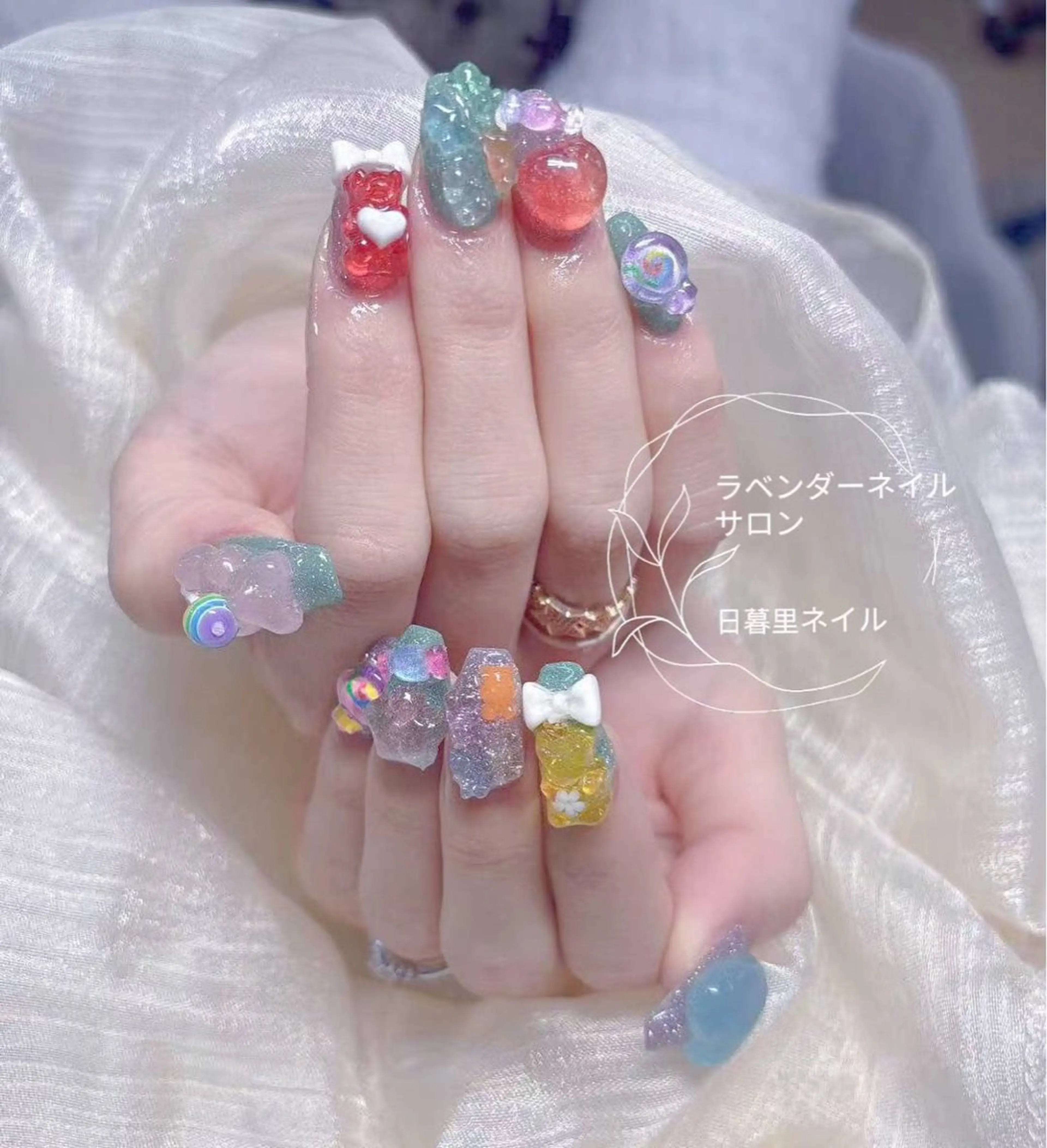 ネイル ラベンダー💖日暮里 ルル💖ネイルのネイルデザイン