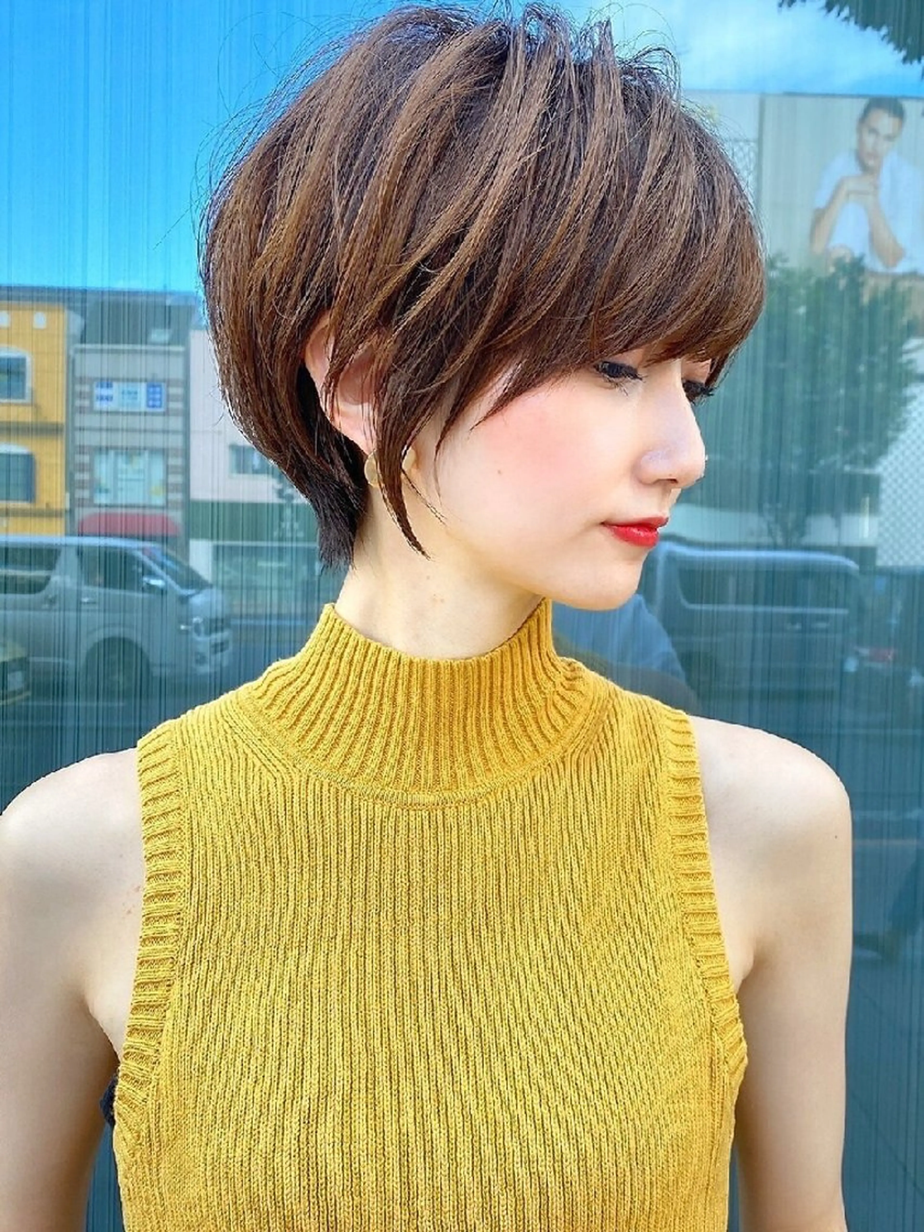 ショート カラー カット ヘアカラー トリートメント Lond Mirrorのヘアスタイル