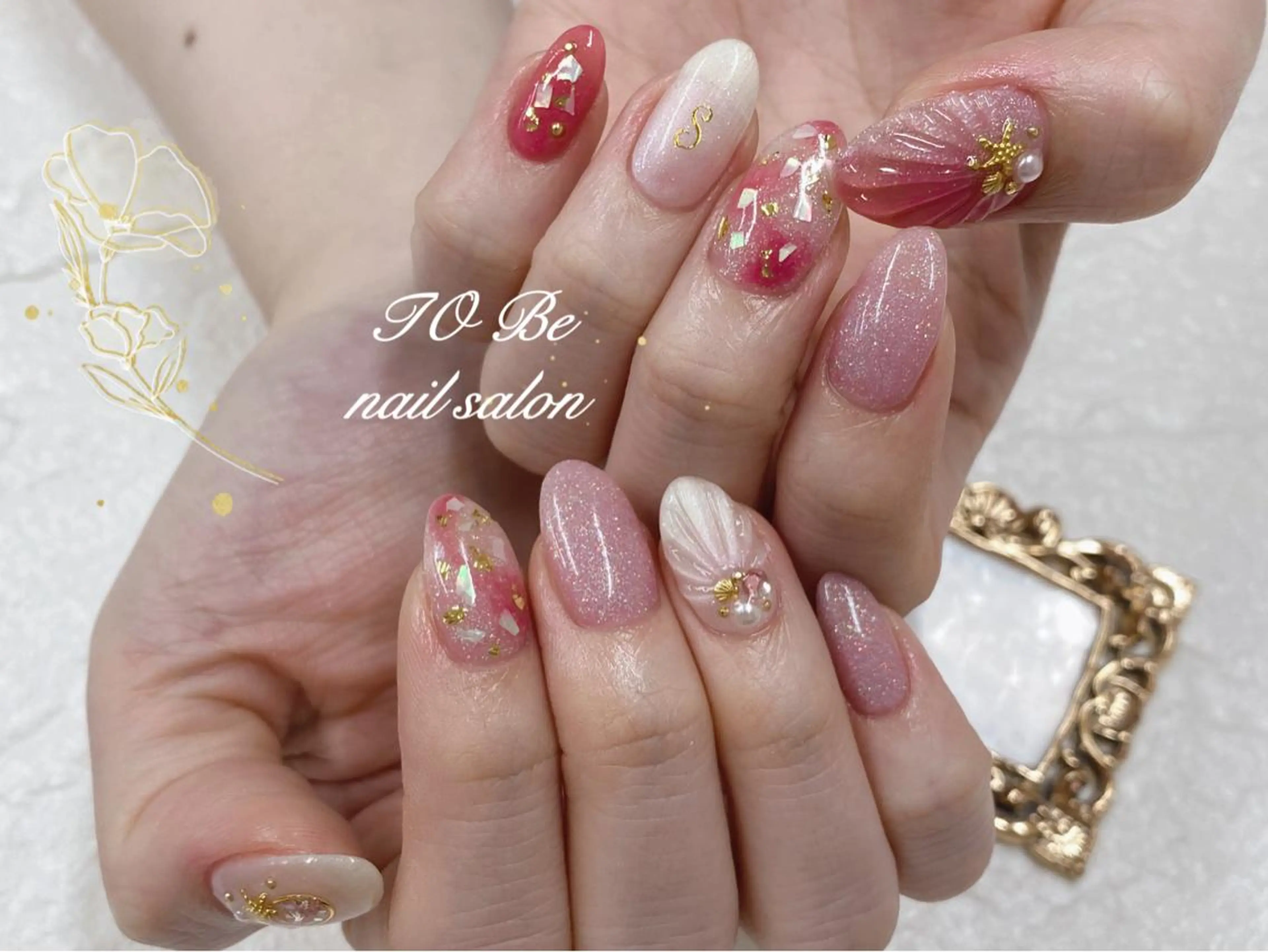 セミロング ネイル Nail Salon To Beのネイルデザイン