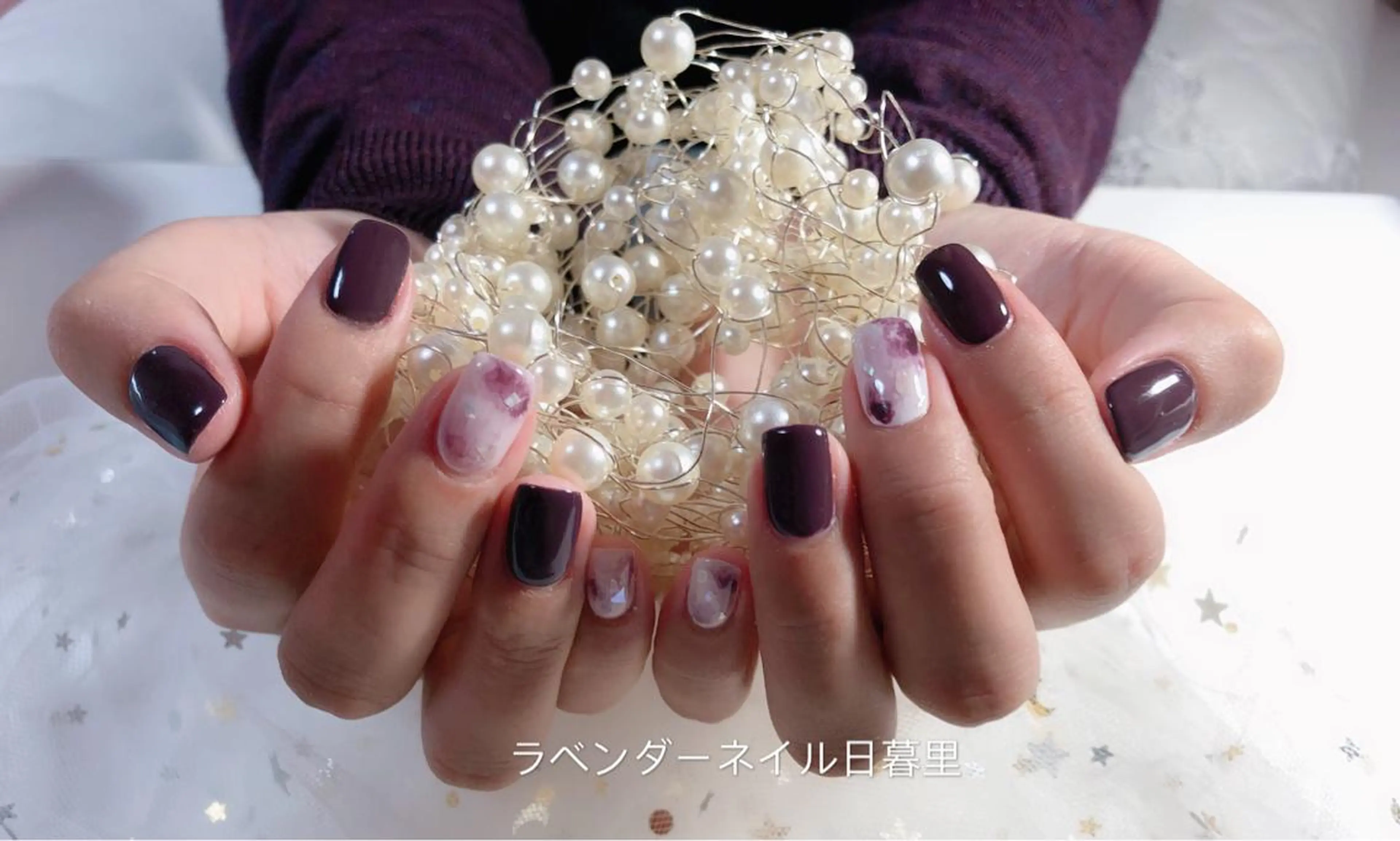 ネイル ラベンダー💖日暮里 ルル💖ネイルのネイルデザイン