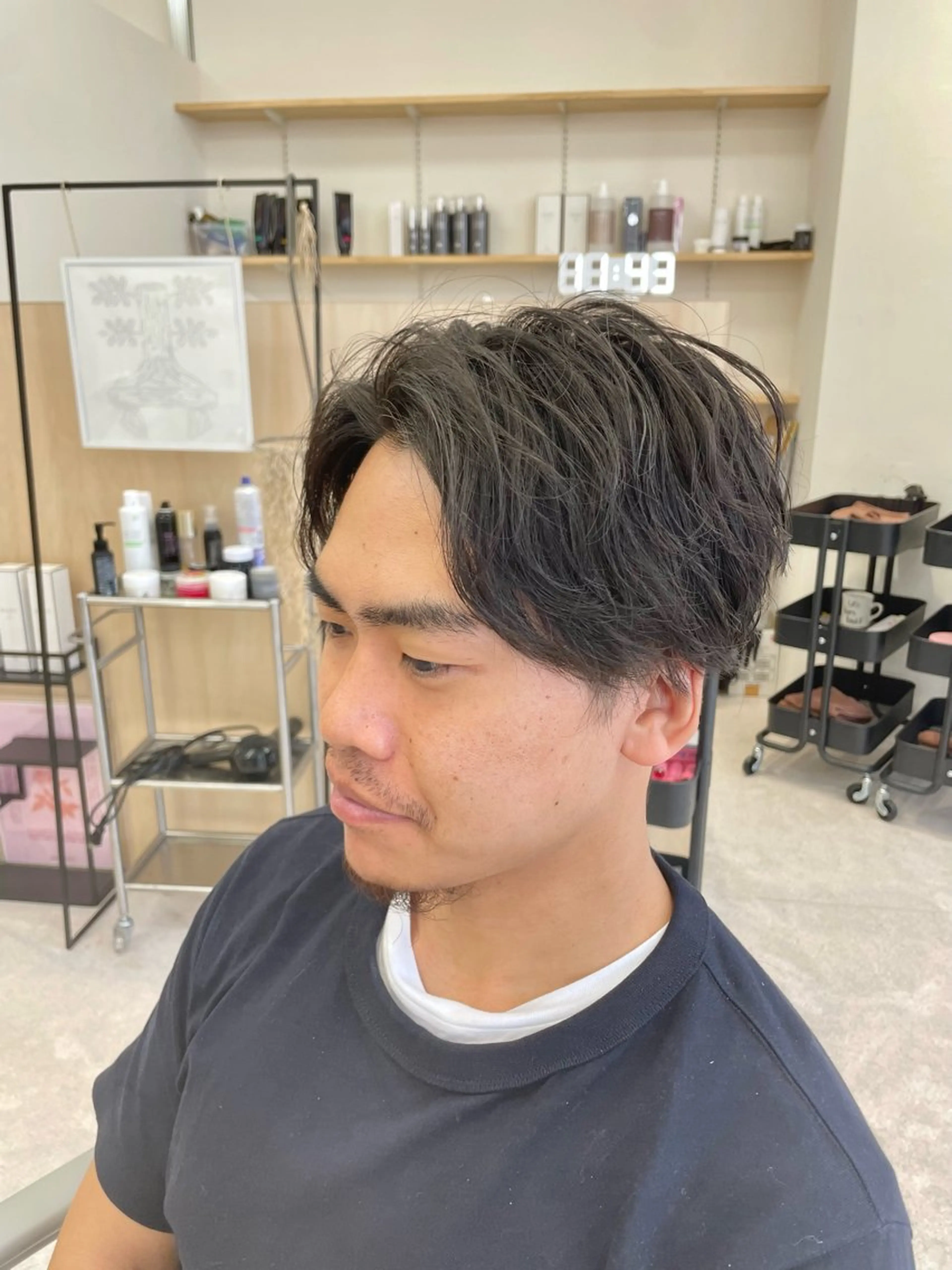 メンズ アップバング メンズパーマ カット hana ・メンズ特化のヘアスタイル