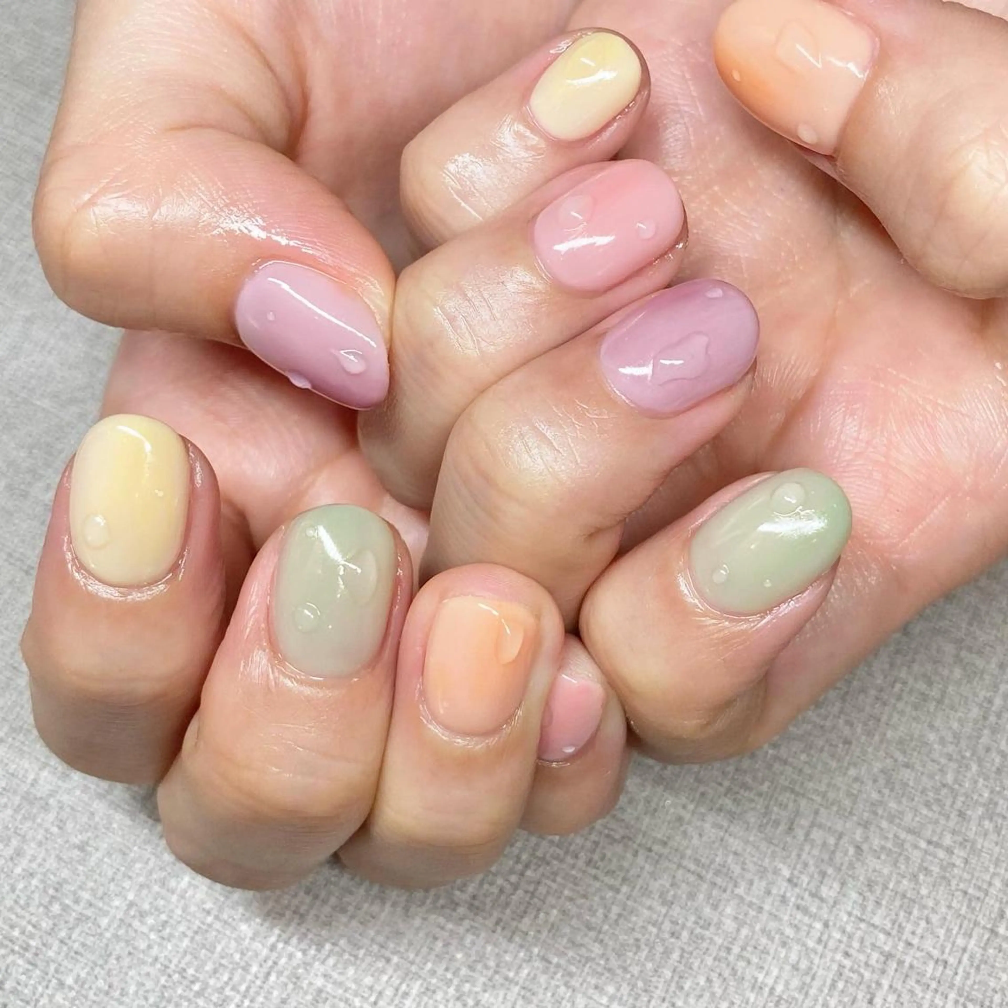 ネイル アートネイル ニュアンスネイル 春ネイル 夏ネイル ハンドネイル 山田 貴子のネイルデザイン