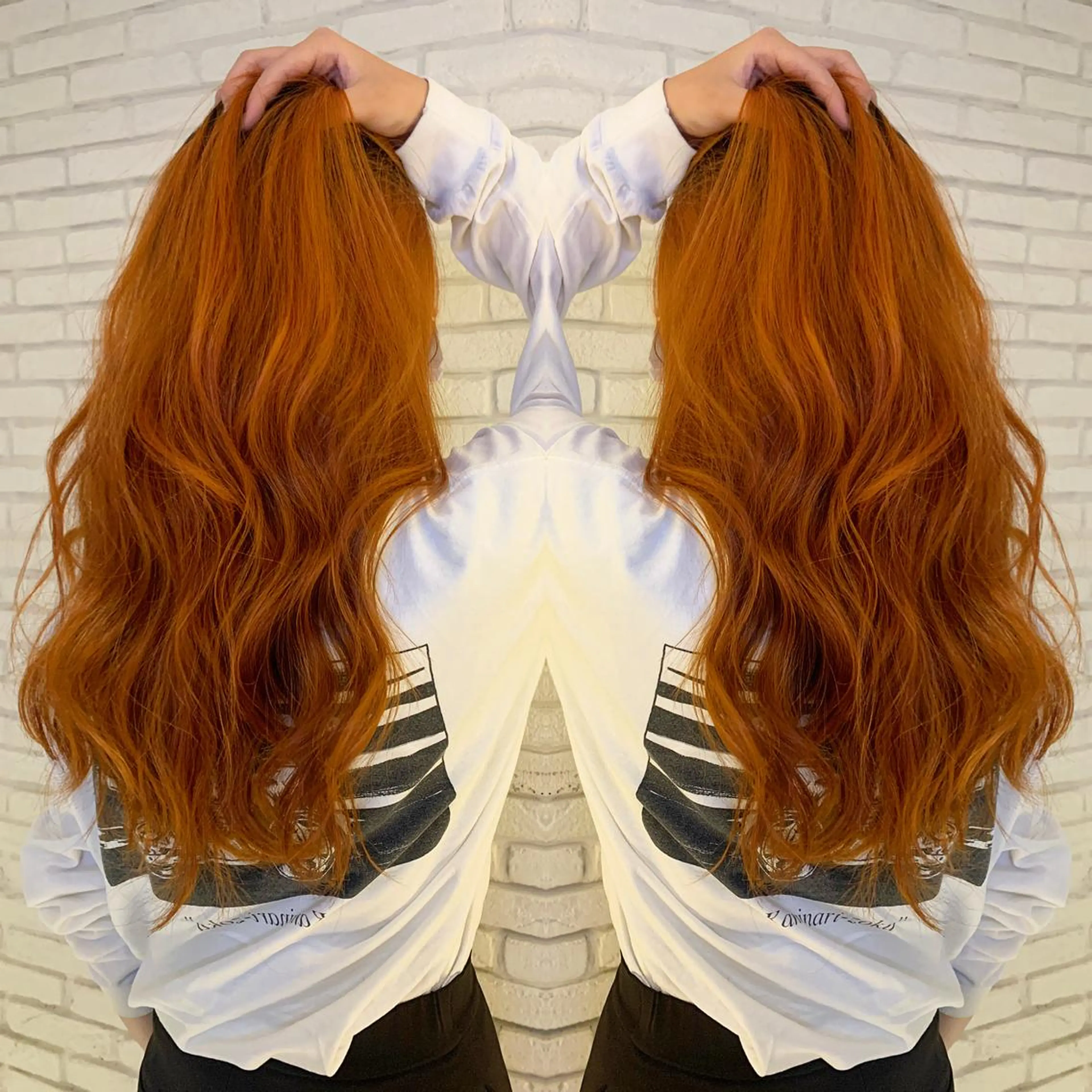 ロング レイヤーカット ヘアカラー 大泉 美久のヘアスタイル