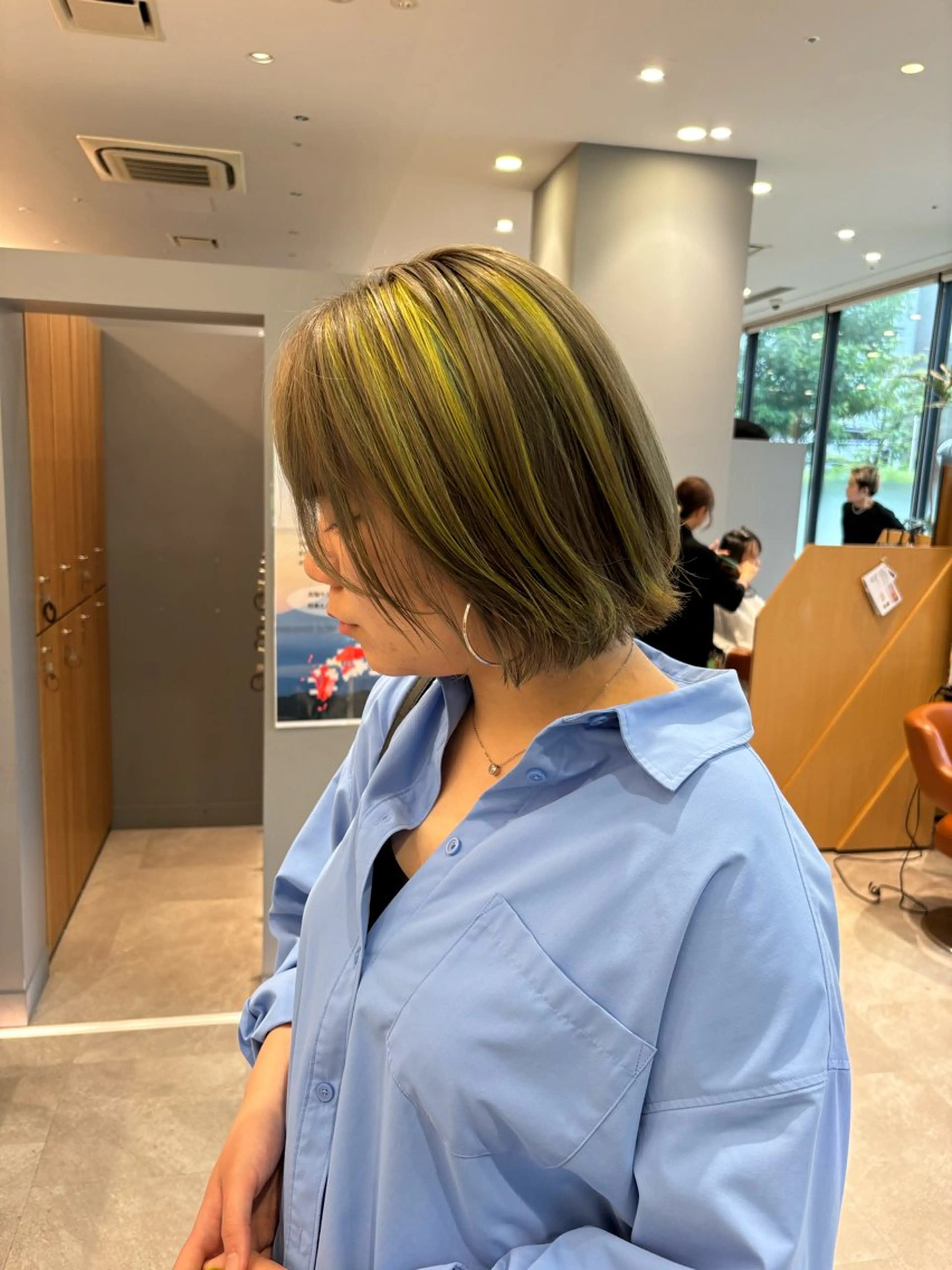 ミディアム カラー ヘアアレンジ 加藤 愛実のヘアスタイル