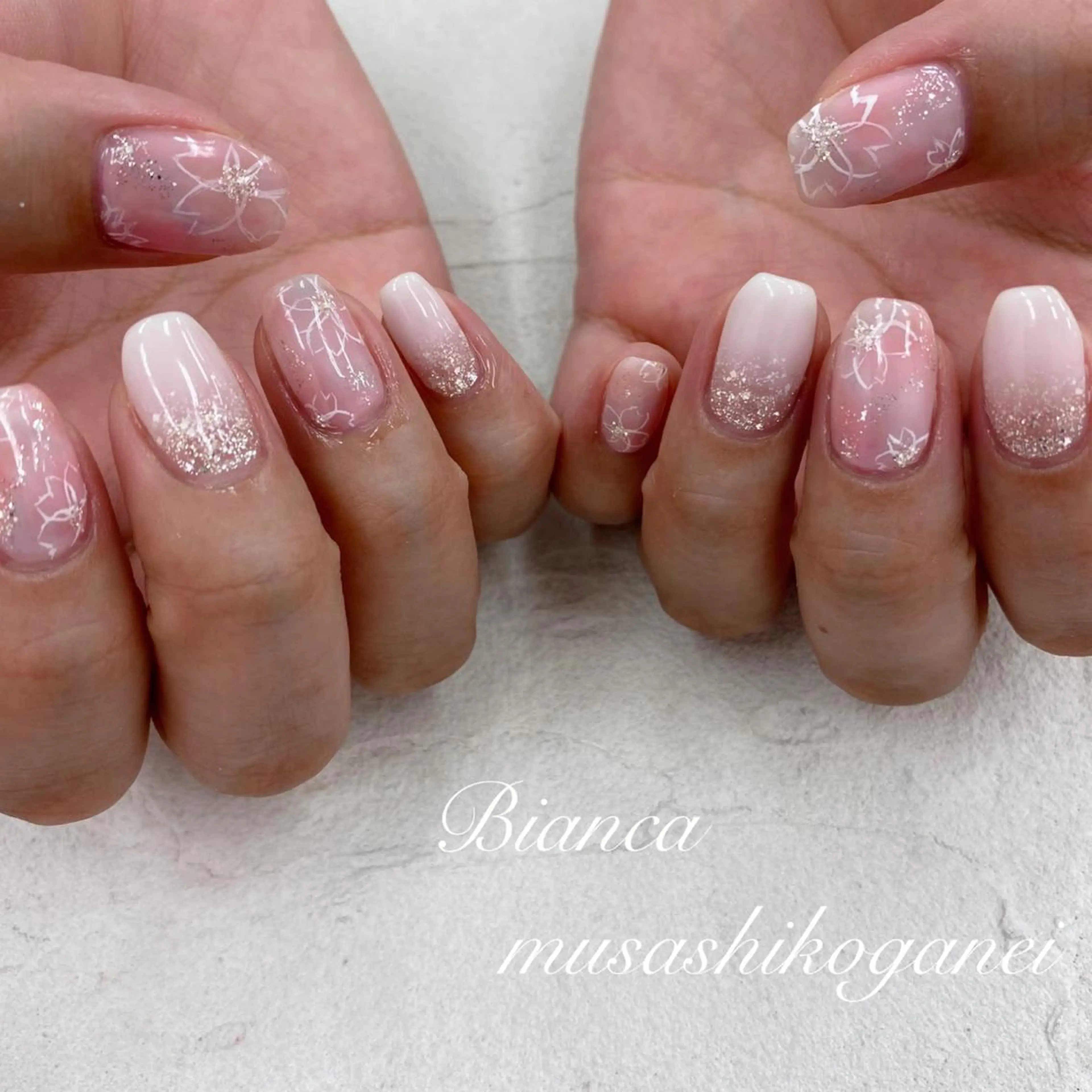 ネイル ハンドネイル Bianca 武蔵小金井　しぎはらのネイルデザイン