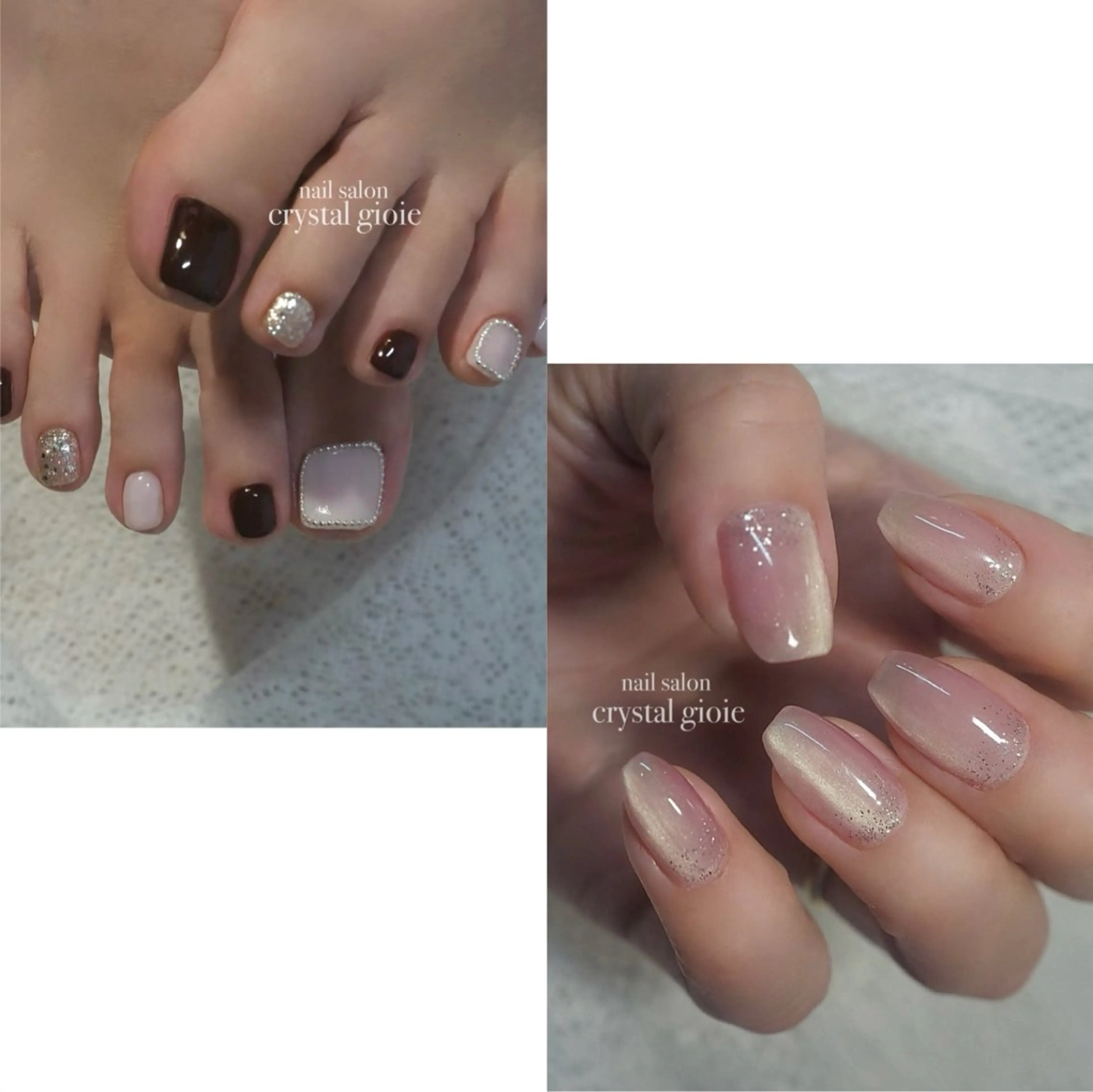 ハンド＆フット【オフ込み】10本揃える、ワンカラー、マグネット、フレンチ、グラデーションの写真