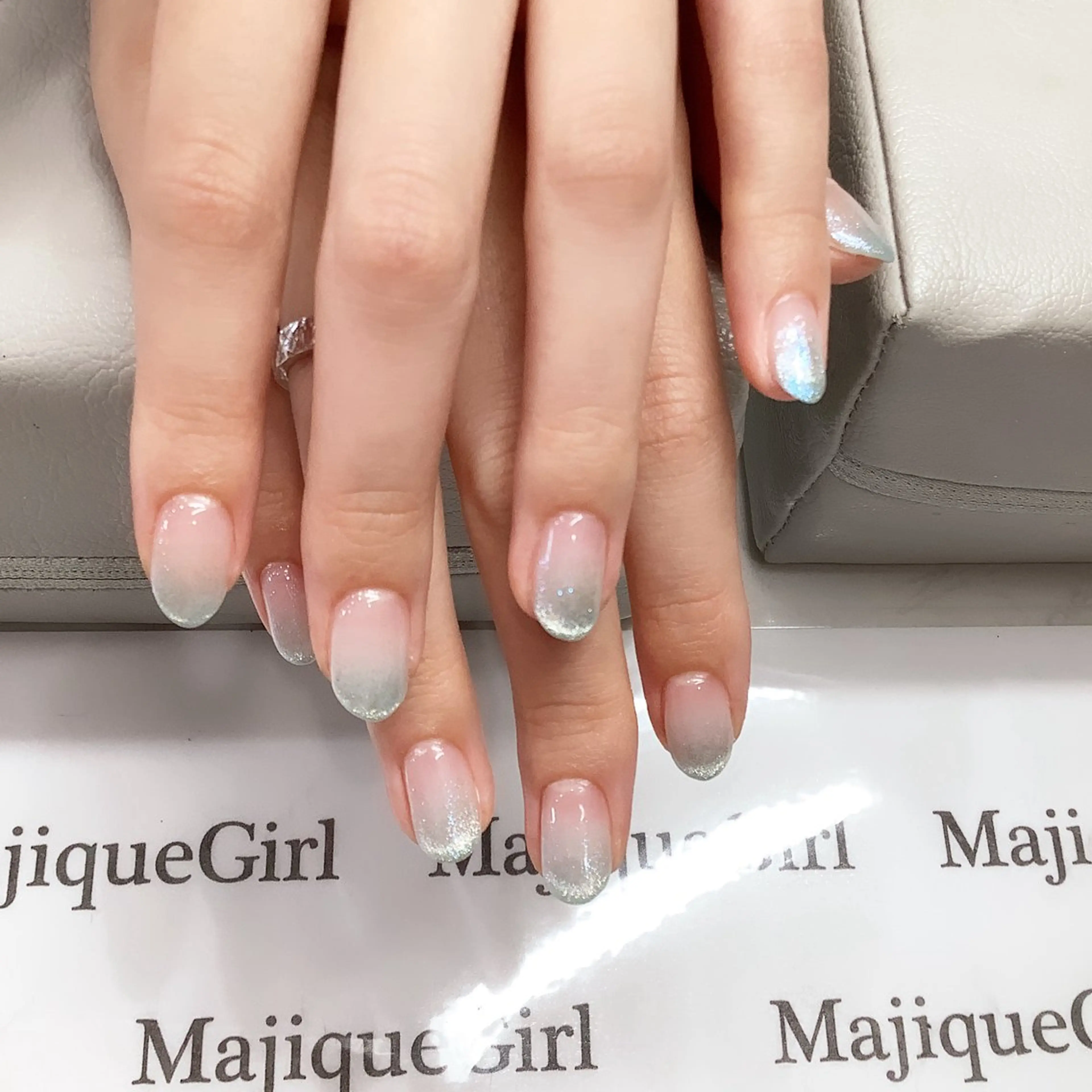 ネイル グラデーション マグネットネイル 春ネイル 夏ネイル ハンドネイル ⚜️Nail&Eye YUKI⚜️のマツエク・マツパデザイン