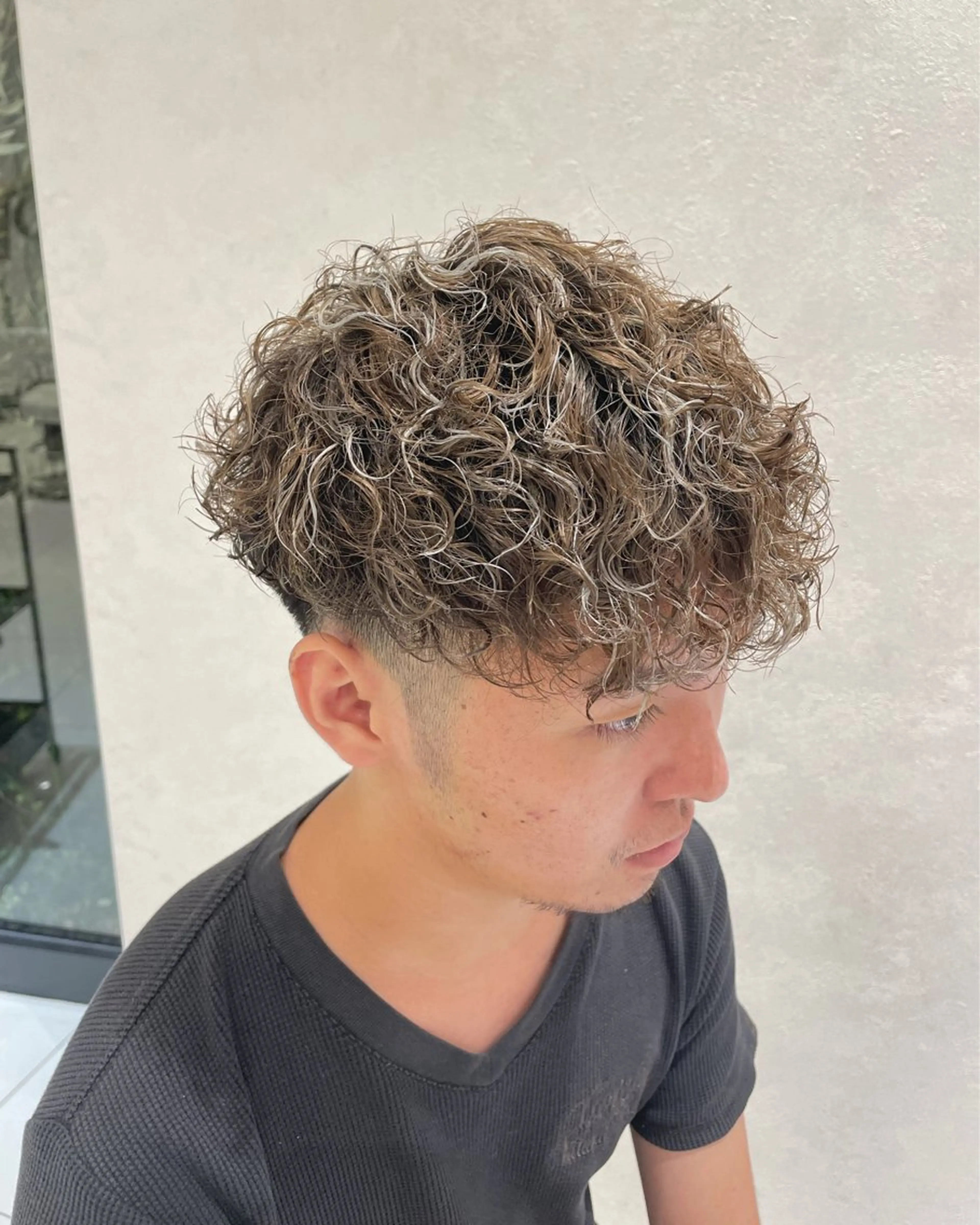 パーマ メンズ 竹田 京人のヘアスタイル