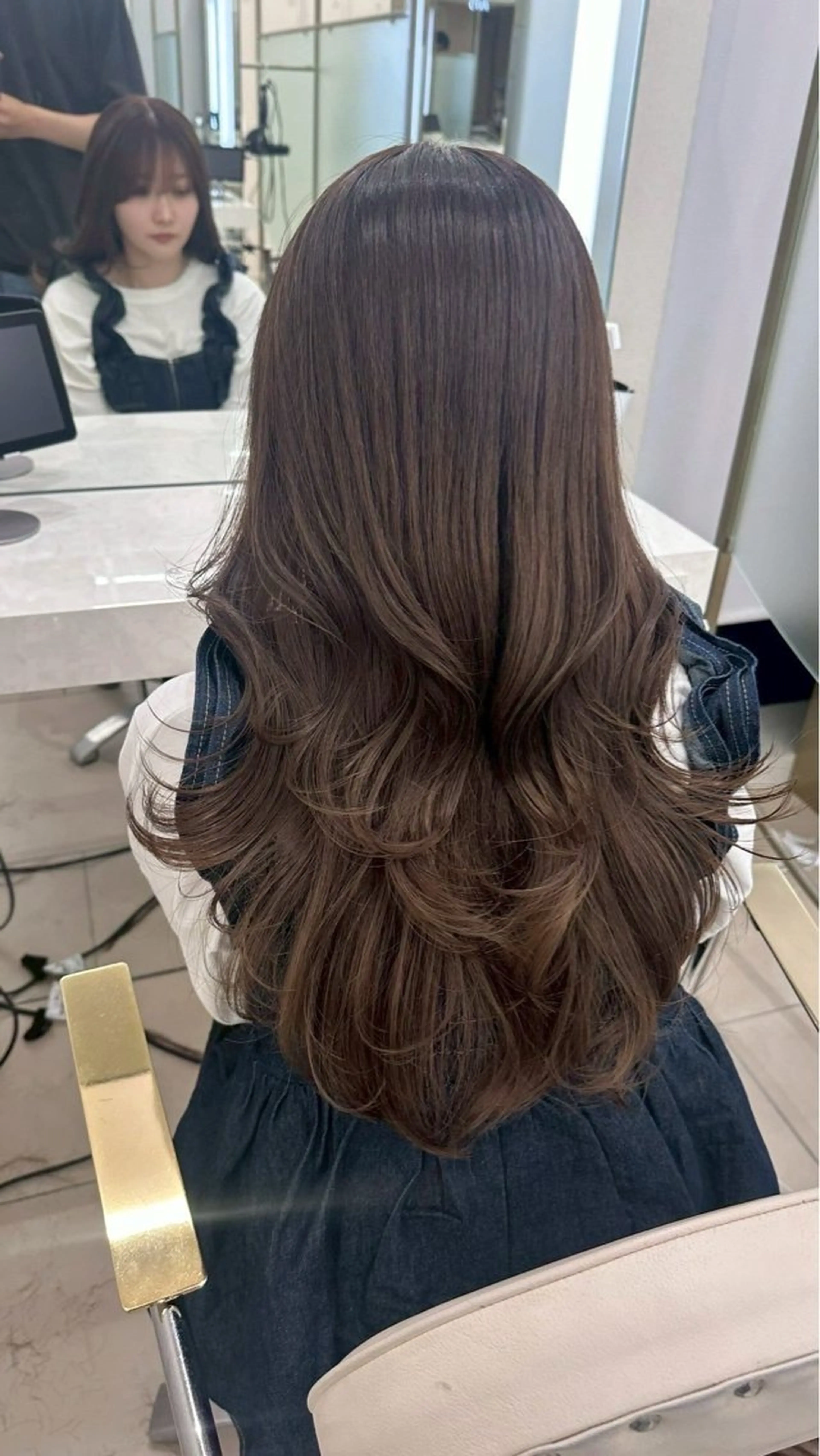 ロング カラー ヘアカラー 🫧RYOグレージュ /透け感カラー🫧のヘアスタイル