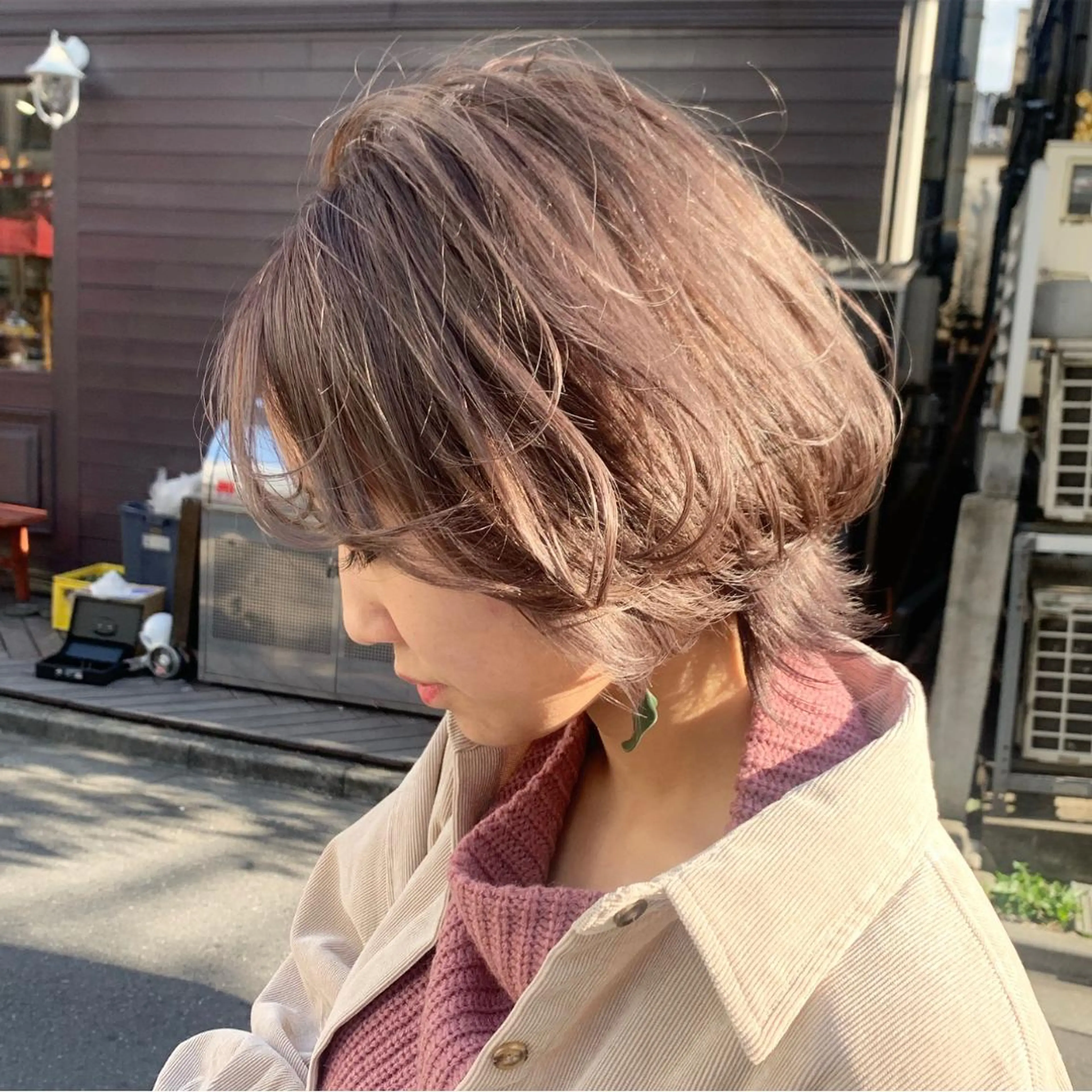 ショート カラー ヘアアレンジ ハイトーン/美髪矯正 🍃大江拓実のヘアスタイル