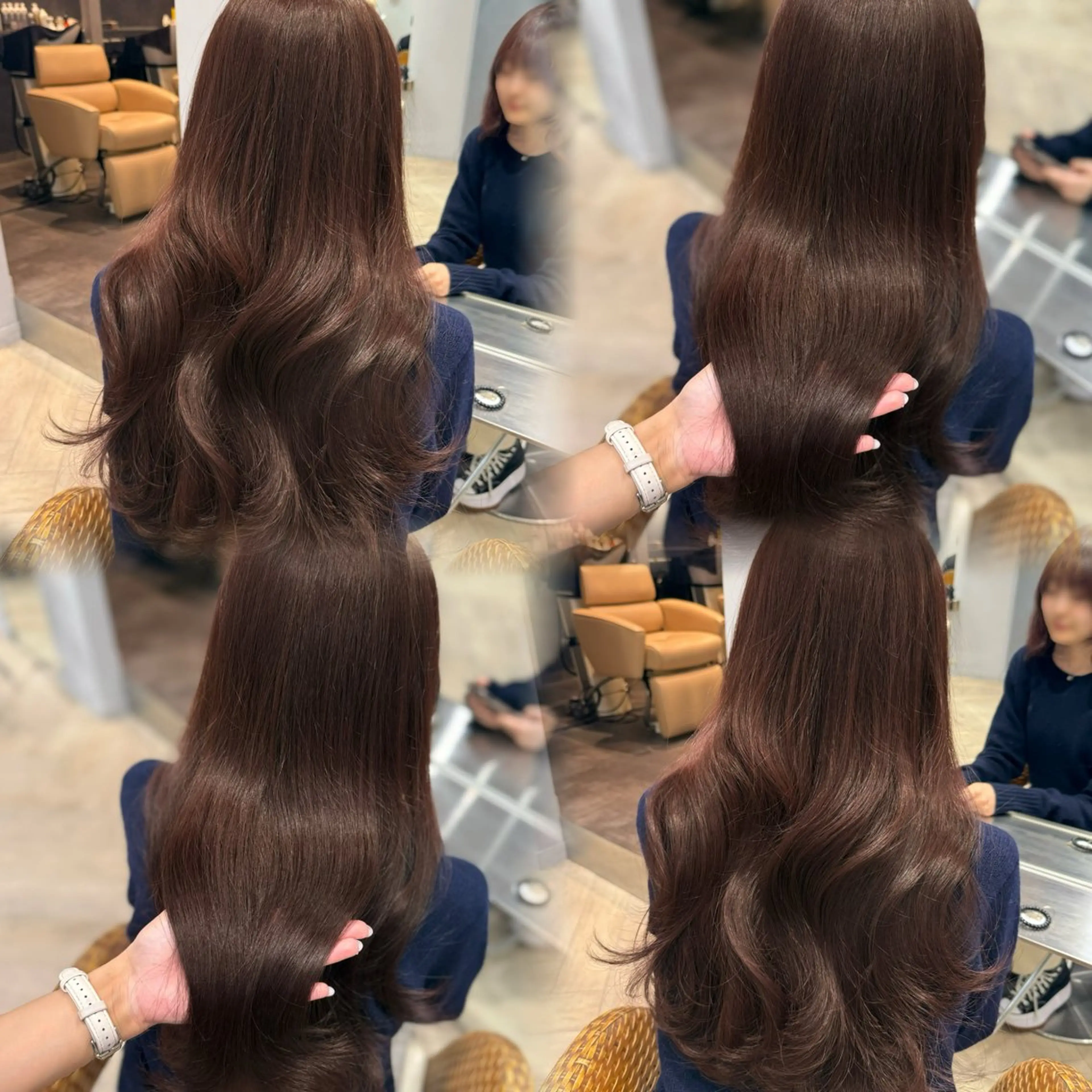 ロング ヘアカラー 大久保 凜香のヘアスタイル