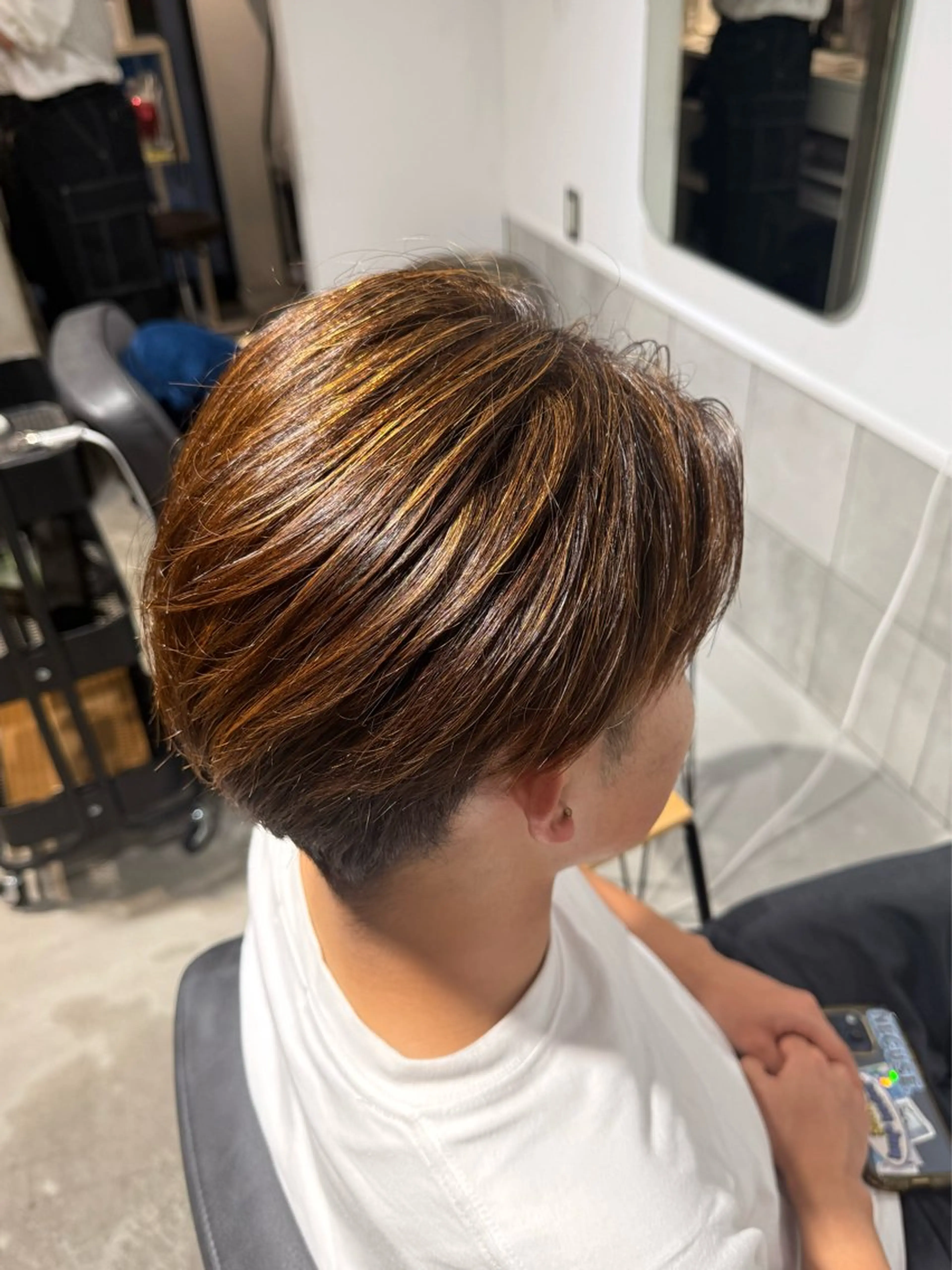 カラー ベージュカラー ハイライトカラー ヘアカラー moeka ໒꒱.*のヘアスタイル