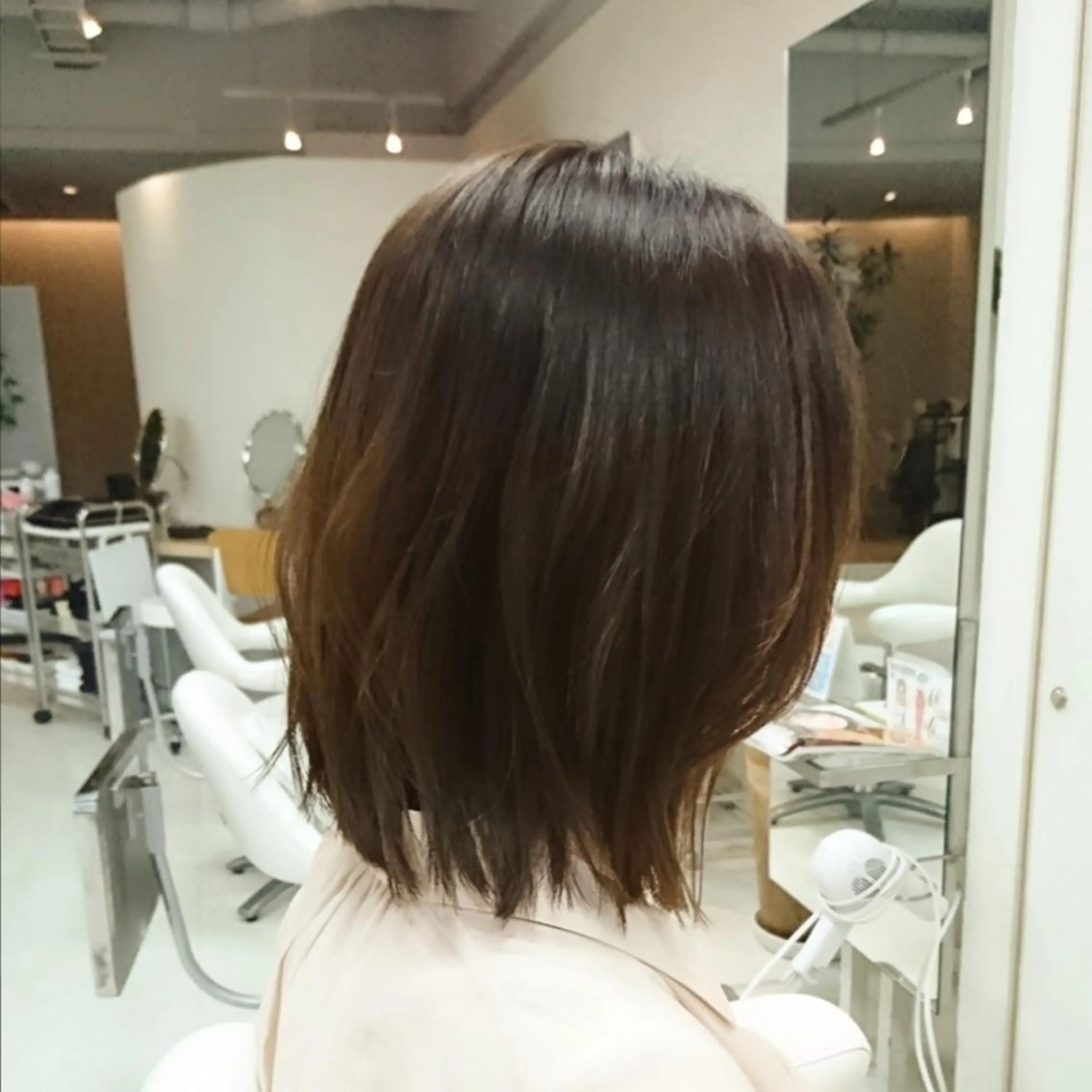 ミディアム 切りっぱなしボブ ボブ カット nagane sayakaのヘアスタイル
