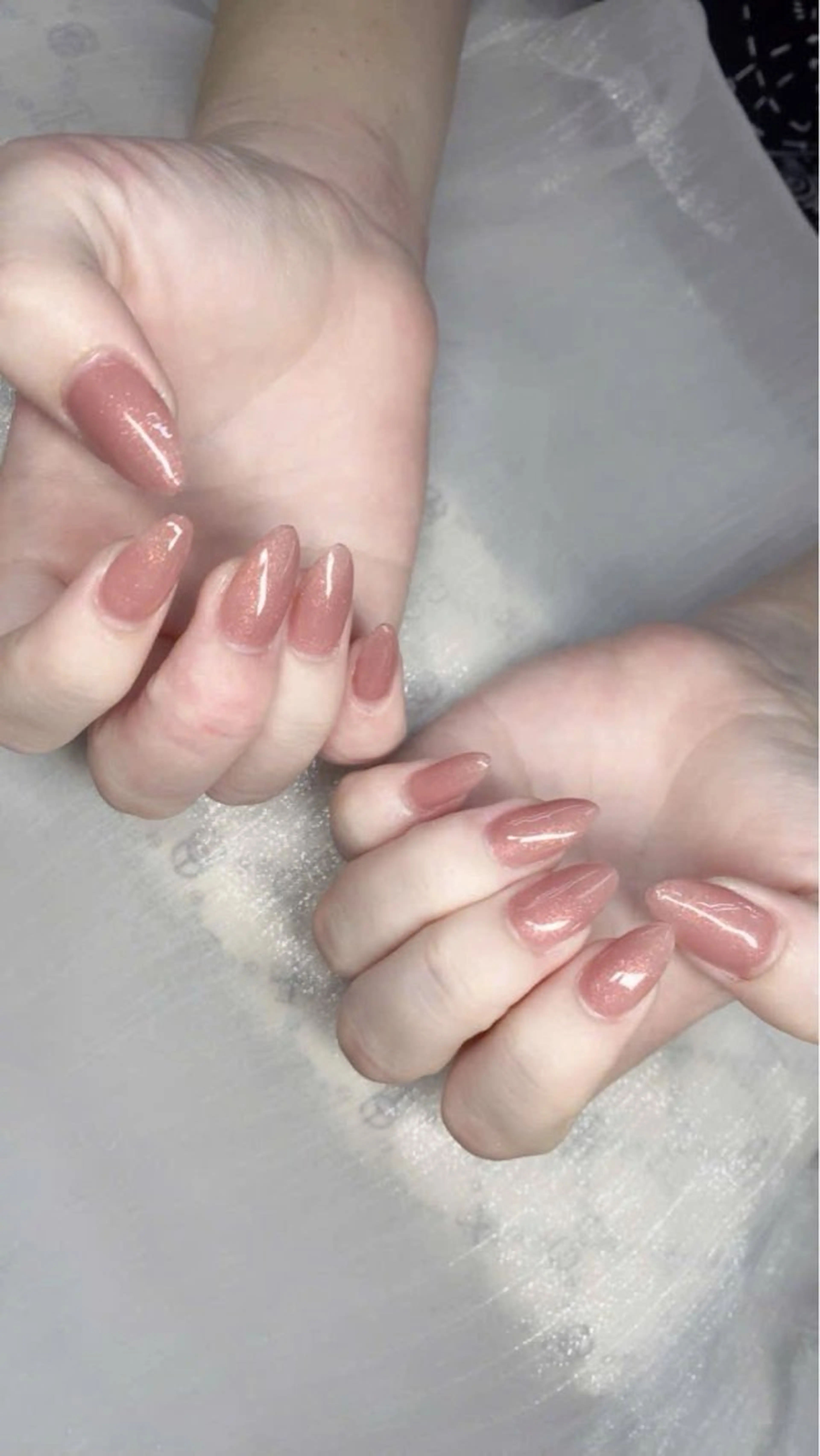 ネイル フレンチネイル グラデーション キラキラネイル 韓国ネイル マグネットネイル フットネイル Hara Nail 【パラジェル使用】のネイルデザイン