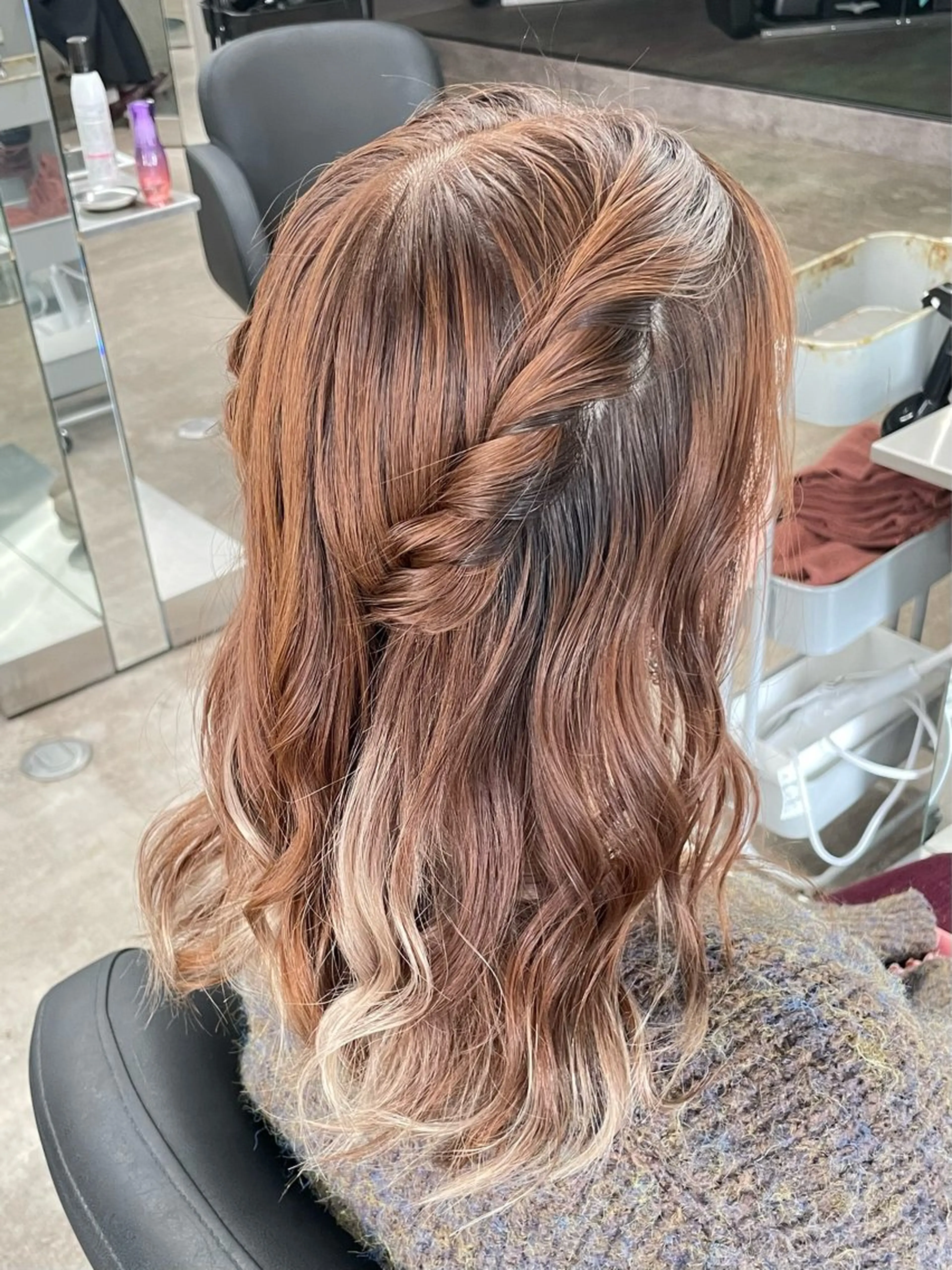 ヘアアレンジ ヘアセット 速水 ゆきののヘアスタイル