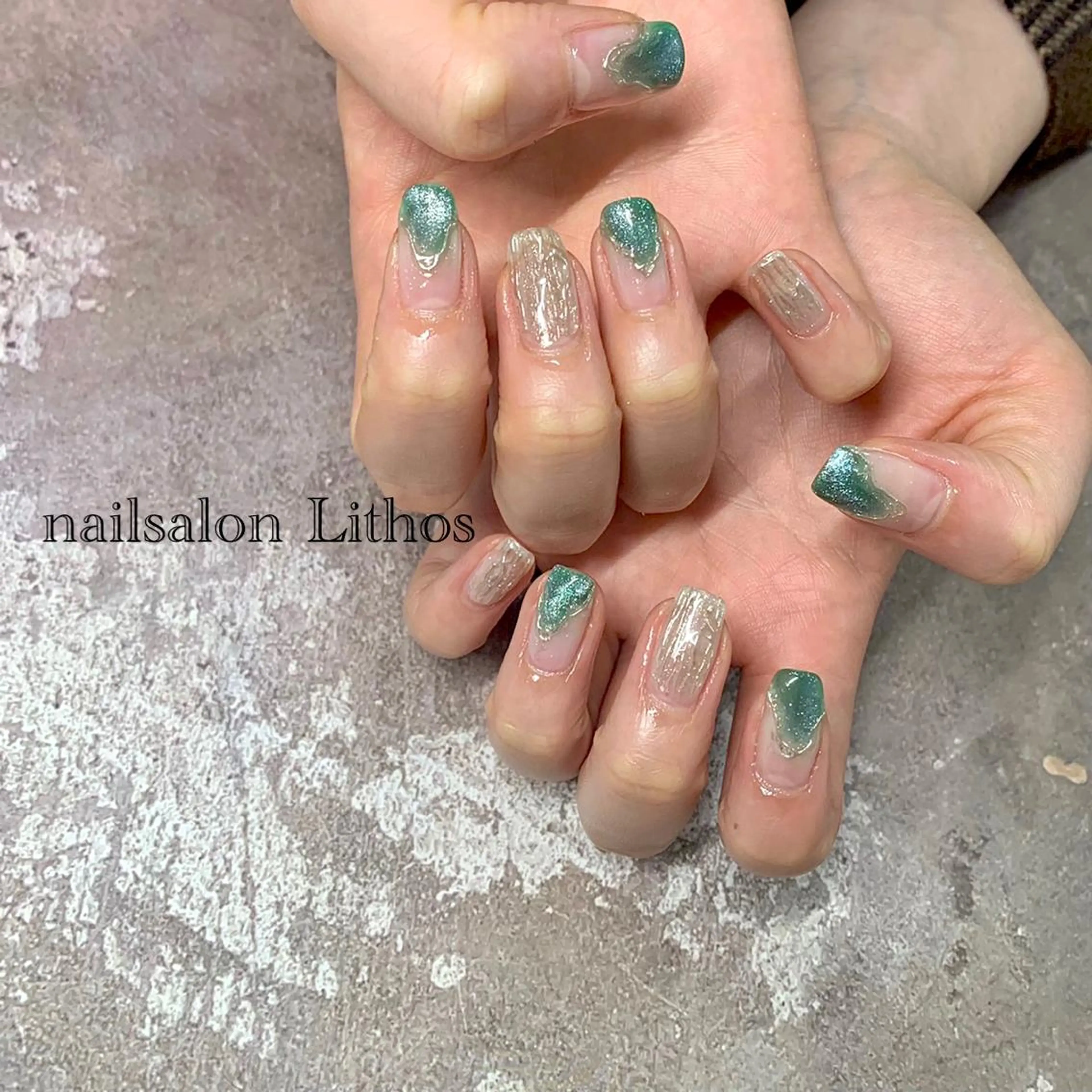ネイル ニュアンスネイル ハンドネイル nailsalon Lithos所属・nailsalon Recontreのネイルデザイン