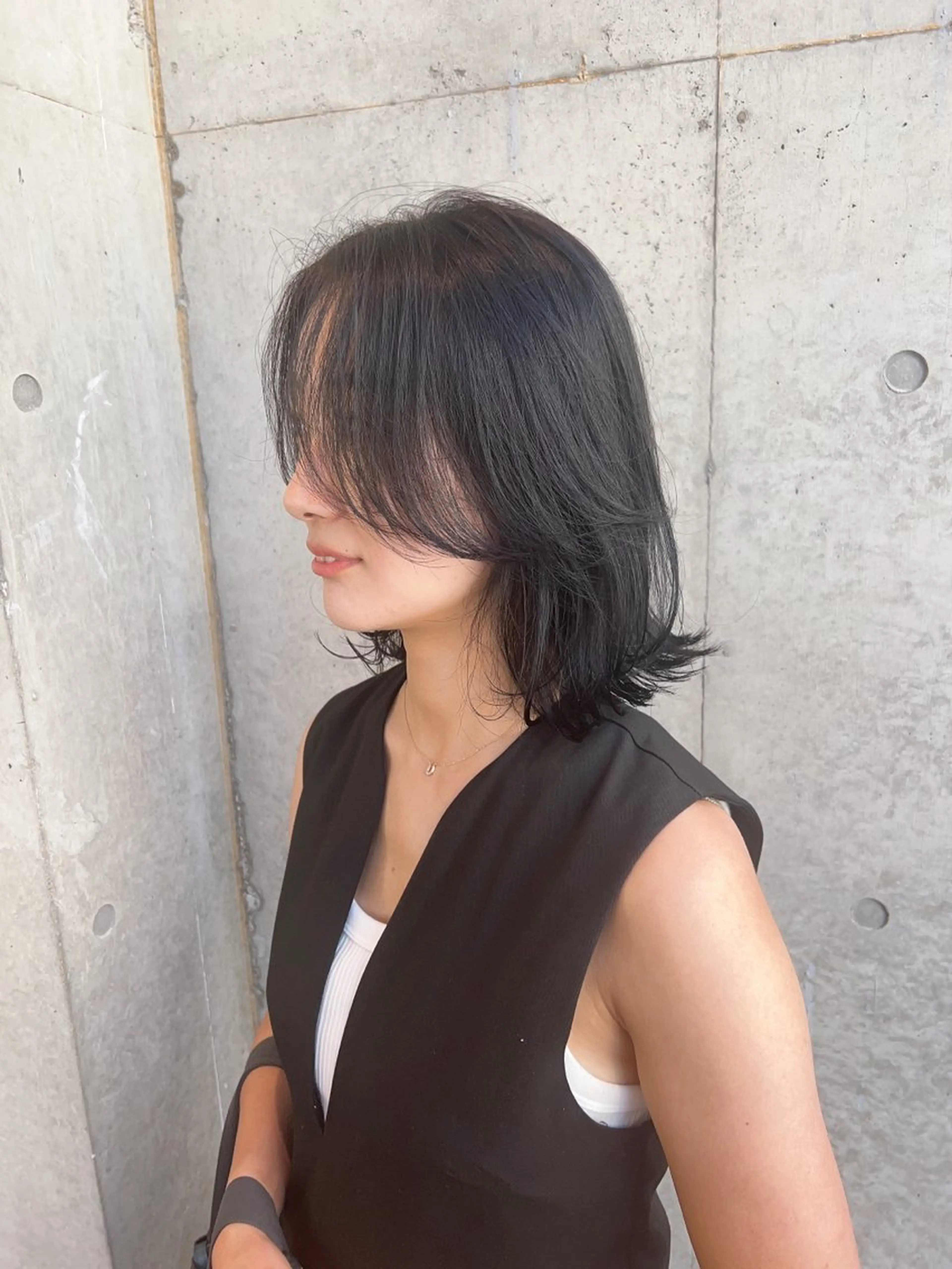 ミディアム カラー グレージュ レイヤーカット カット 誰よりも丁寧なカット 🍀小林輝のヘアスタイル