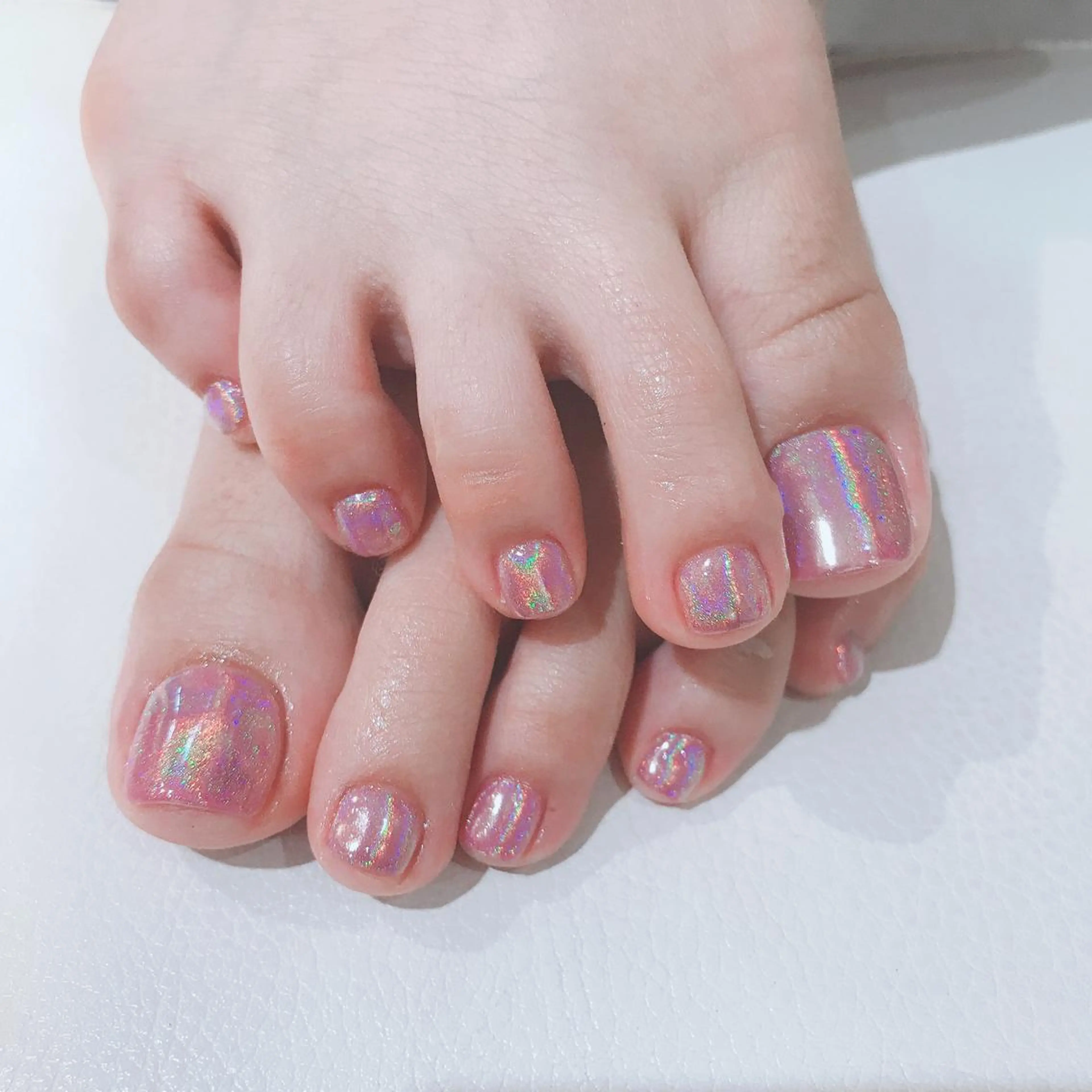 《自慢できる素足へ》フットジェルネイル ワンカラーorラメグラデーション【オフケア込】の写真