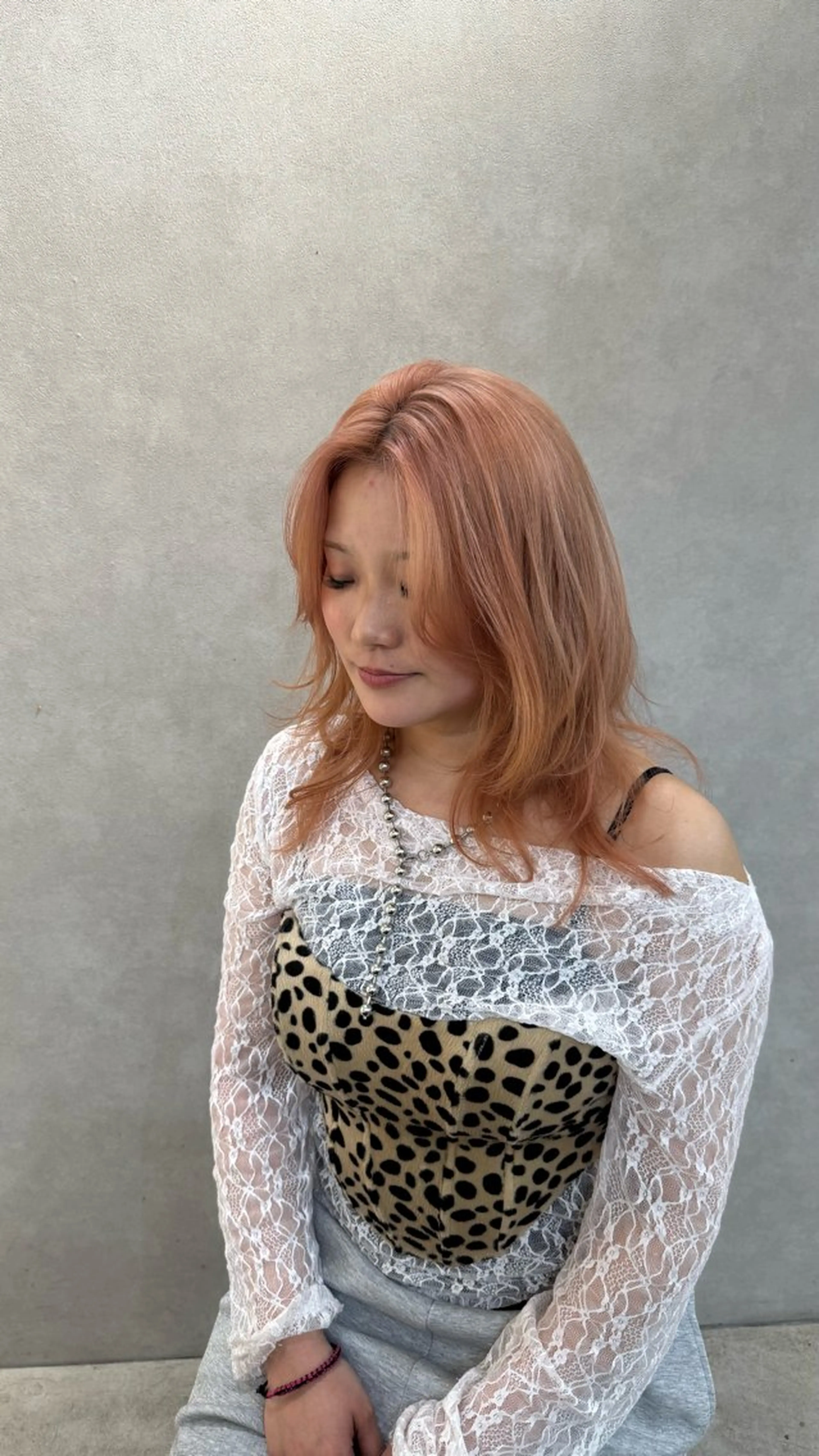 セミロング レイヤーカット ヘアカラー トリートメント reira/堀江/ 透明感カラーのヘアスタイル