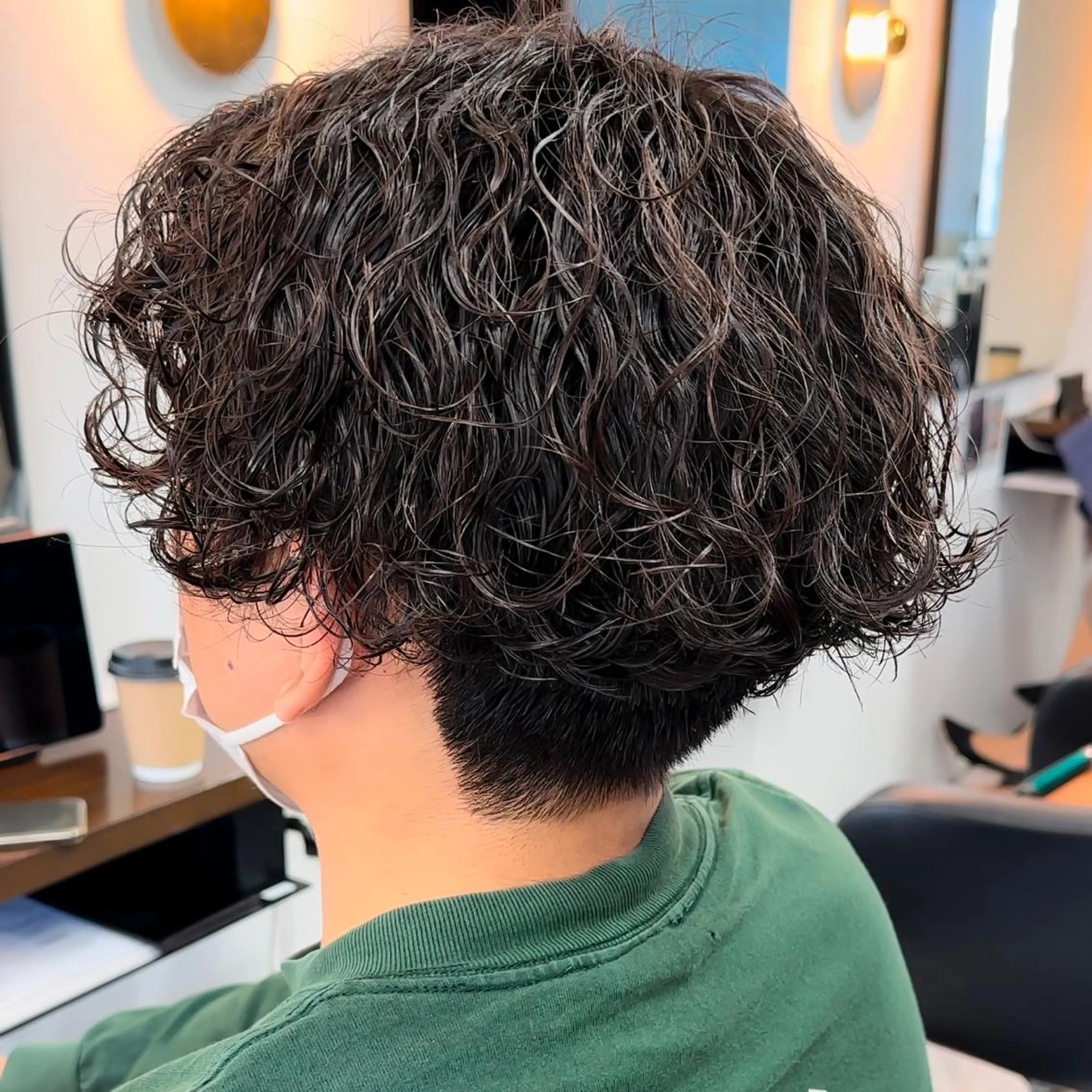 ミディアム パーマ メンズ 守屋 寿哉のヘアスタイル