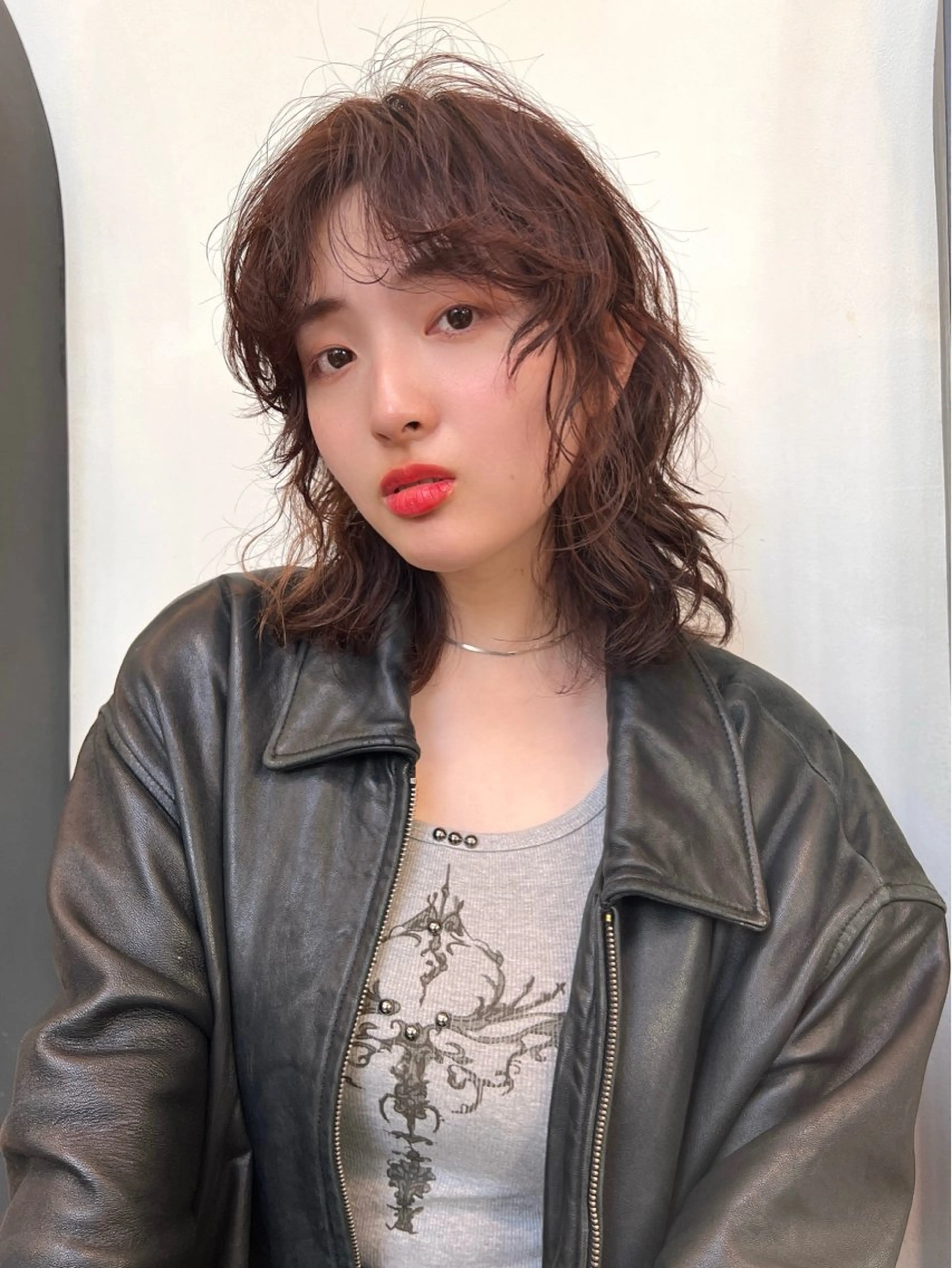 ミディアム パーマ カット パーマ MINX中村 公亮/デザインパーマのヘアスタイル