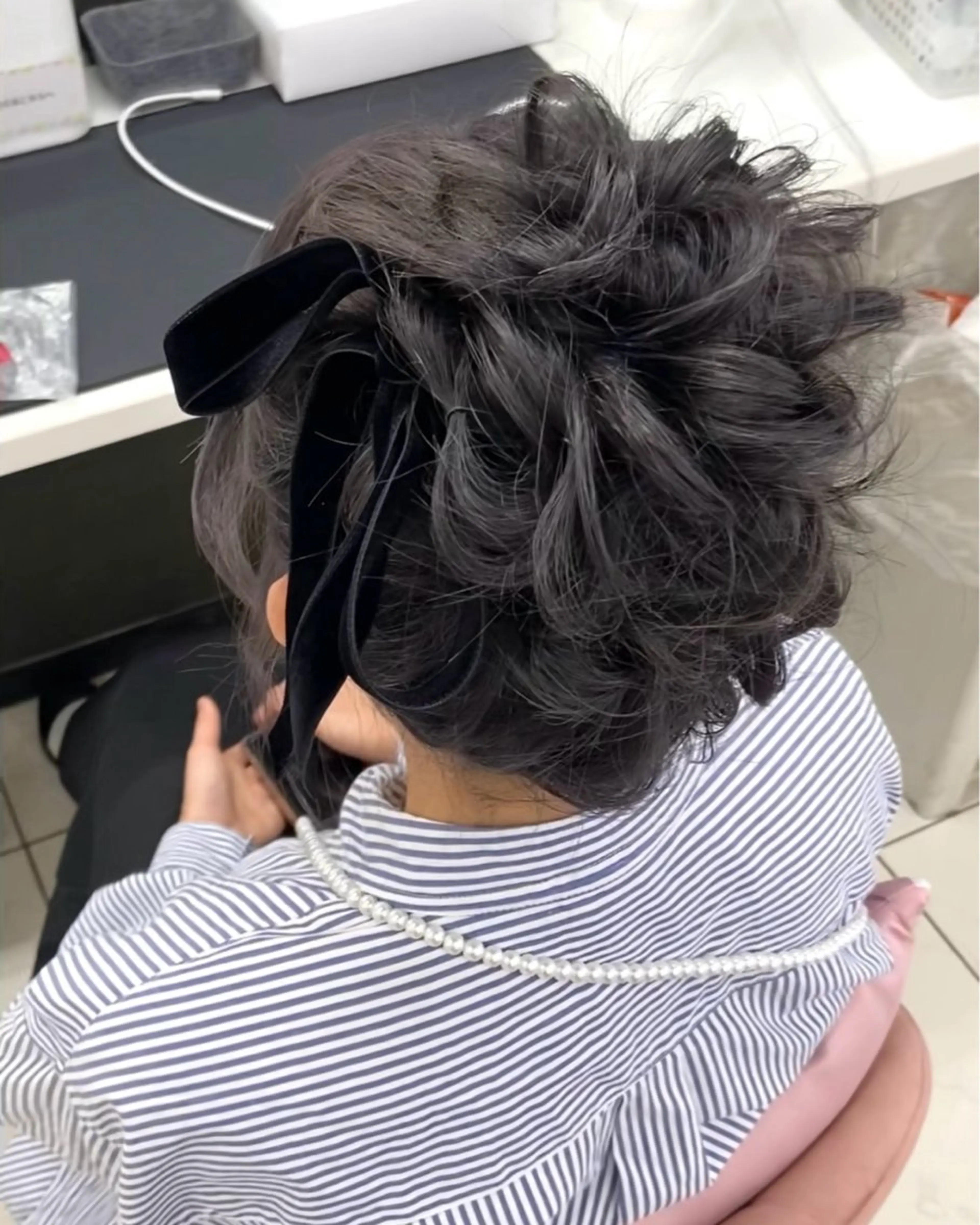 ヘアアレンジ ヘアセット LANDS所属・nanaka 🤍韓国ワンホンヘアのヘアスタイル