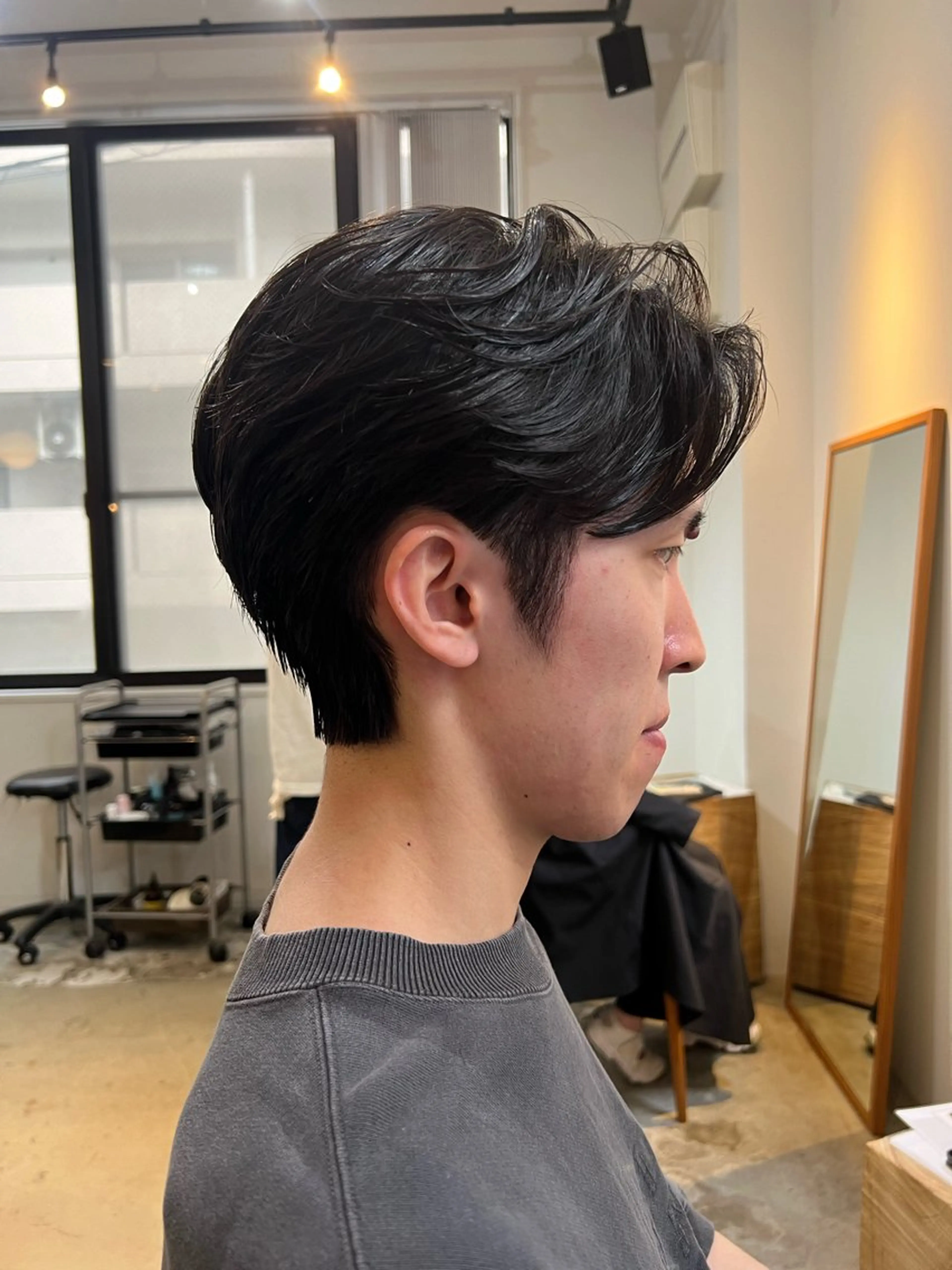 ショート パーマ メンズ ダウンパーマ メンズパーマ 刈り上げ ニュアンスパーマ 大阪メンズパーマ /スパイキー/らいのヘアスタイル