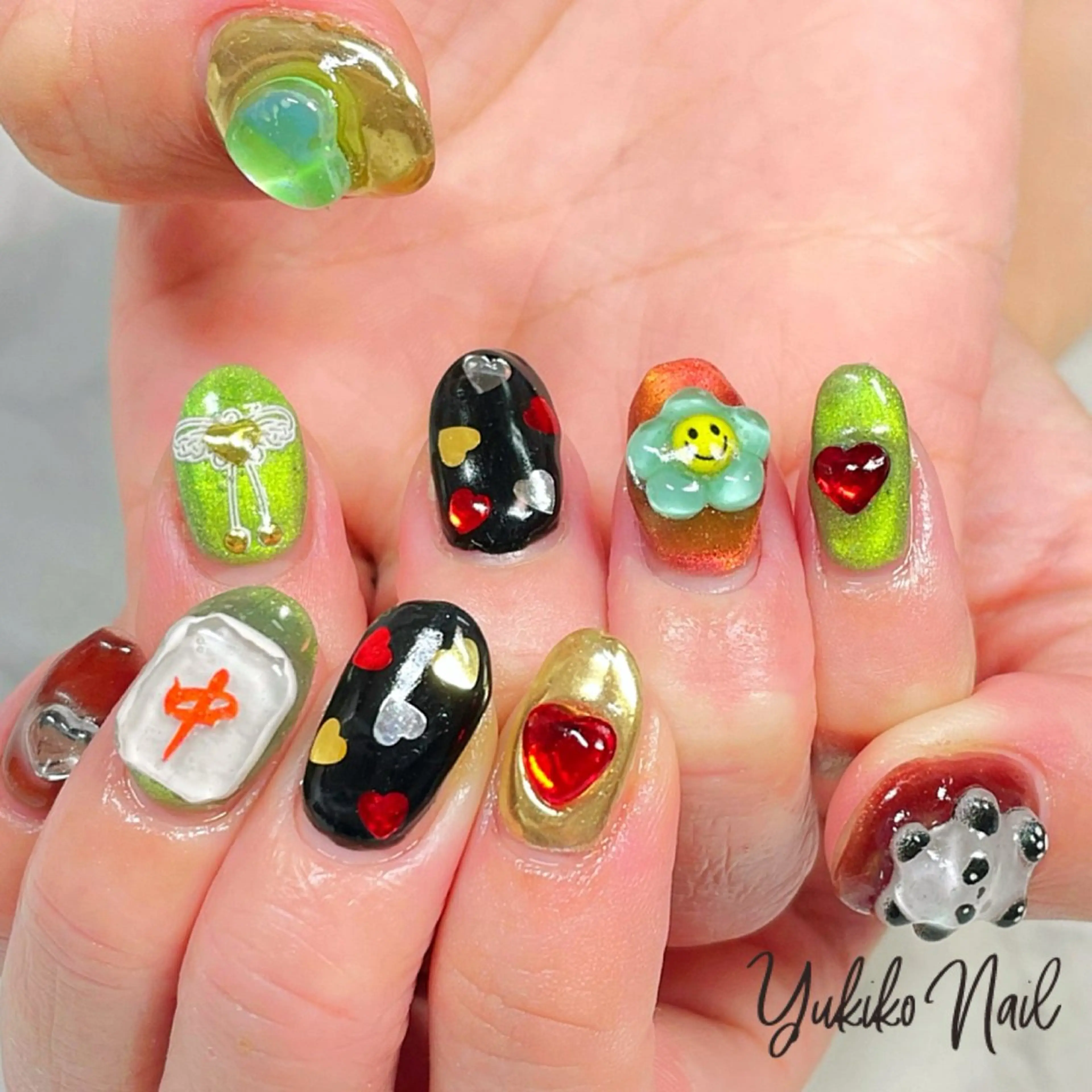 ネイル マグネットネイル 持ち込み ハンドネイル ユキコ ネイルのネイルデザイン