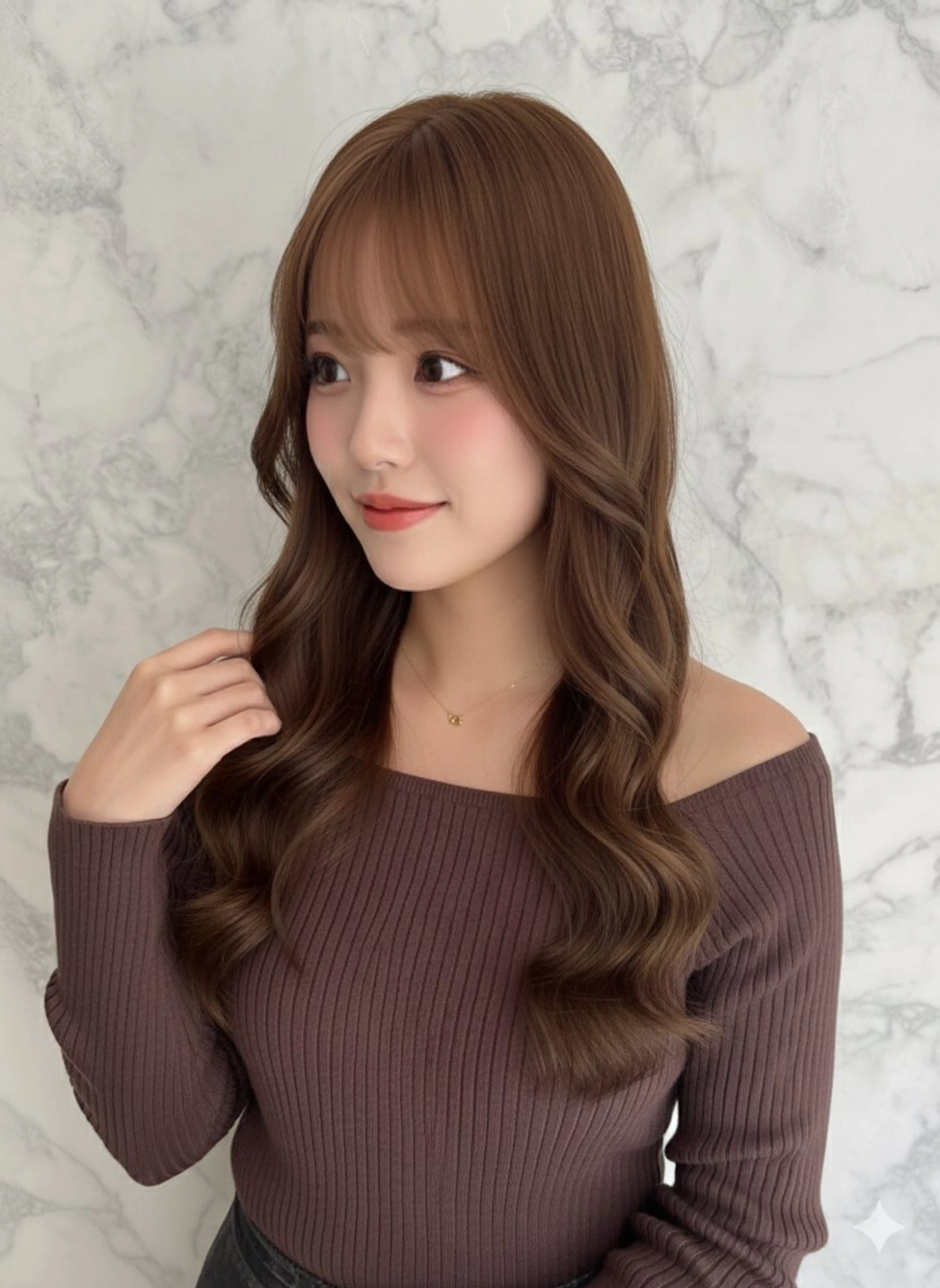 ロング カラー カット ヘアカラー トリートメント 🍒しの🍒 ハイトーン/カットのヘアスタイル