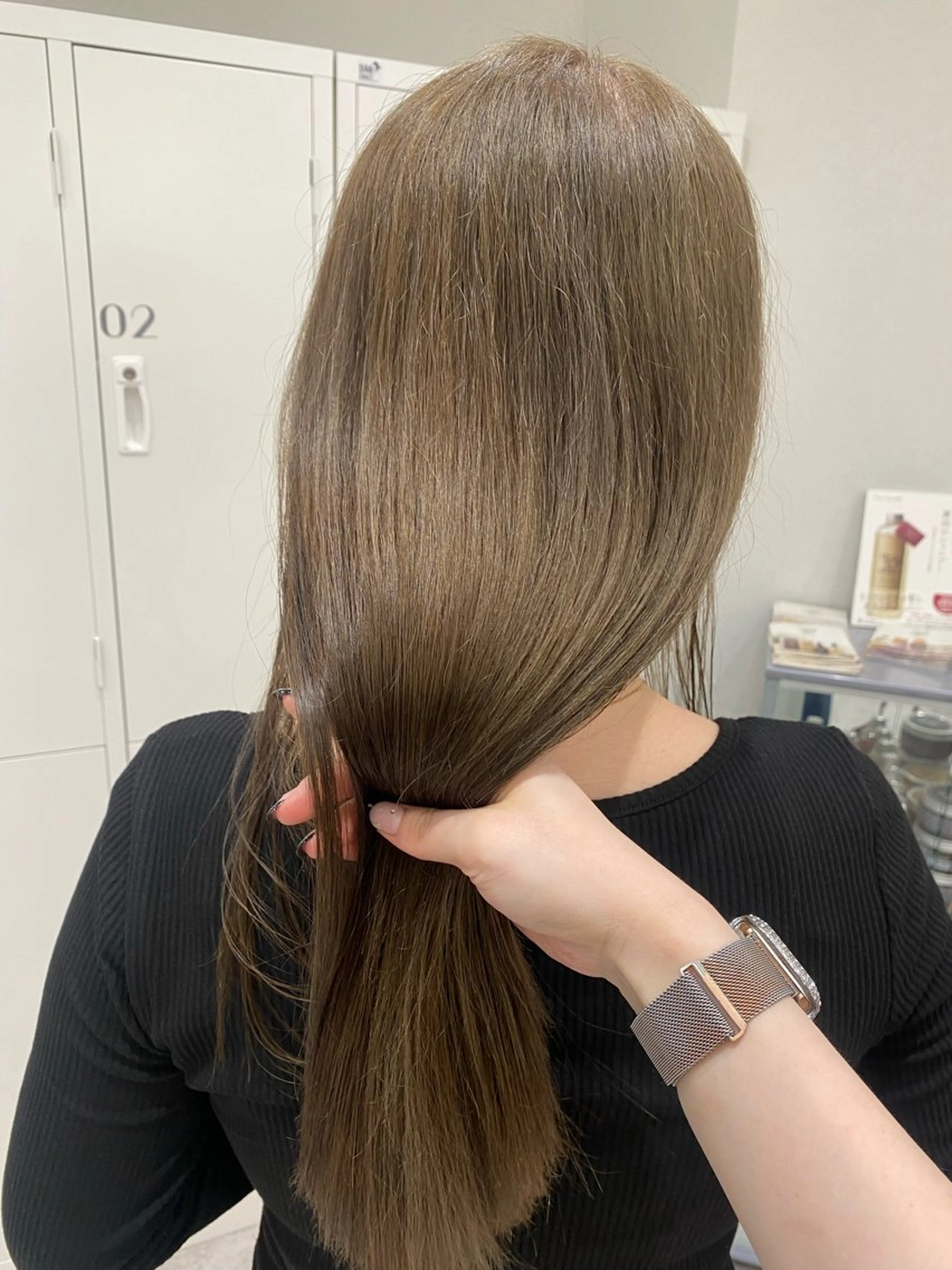 ミディアム カラー ヘアアレンジ ベージュカラー オリーブベージュ ヘアカラー ボブ /ニュアンス/ satomi🧸💖のヘアスタイル