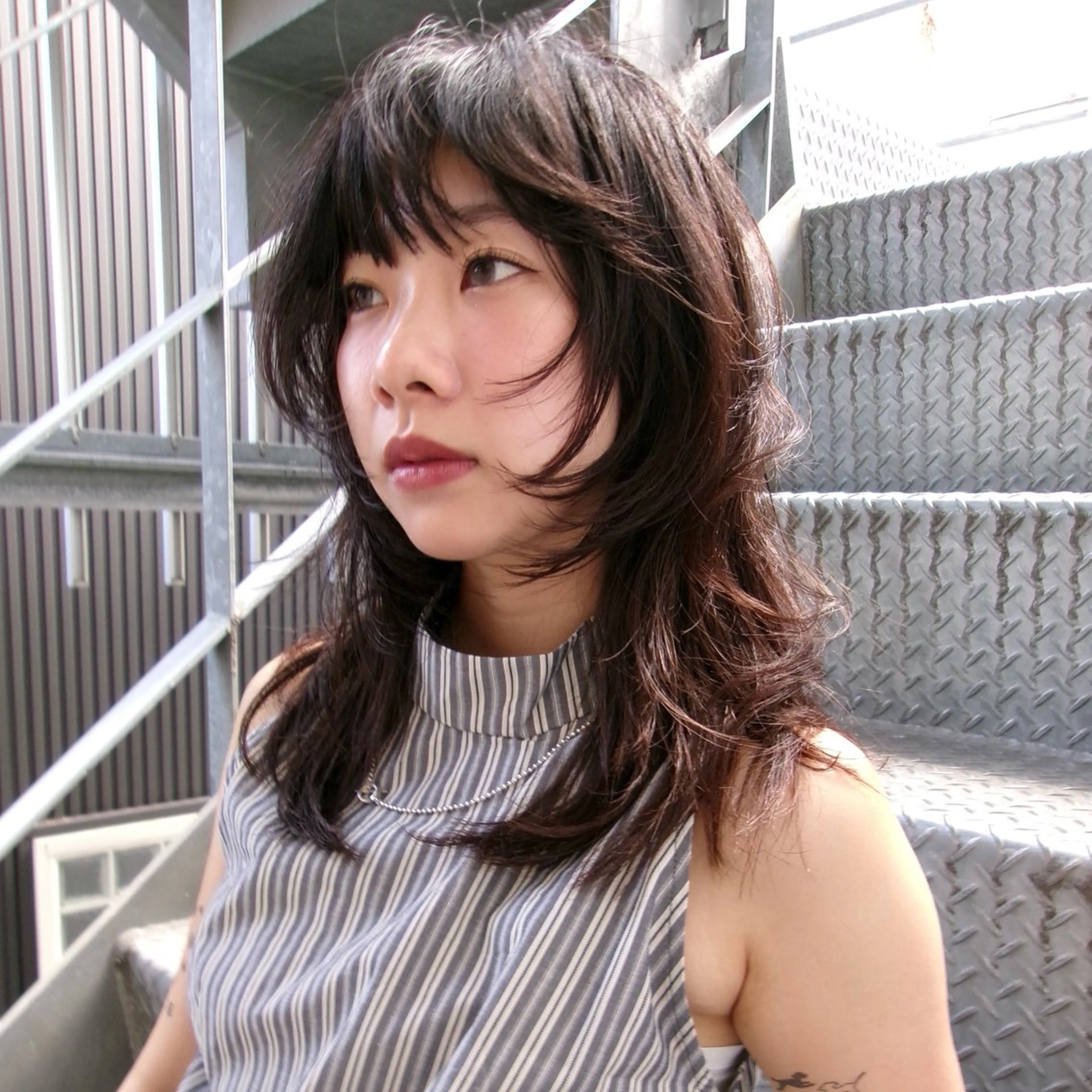 セミロング saya🎀似合わせ レイヤーカットのヘアスタイル