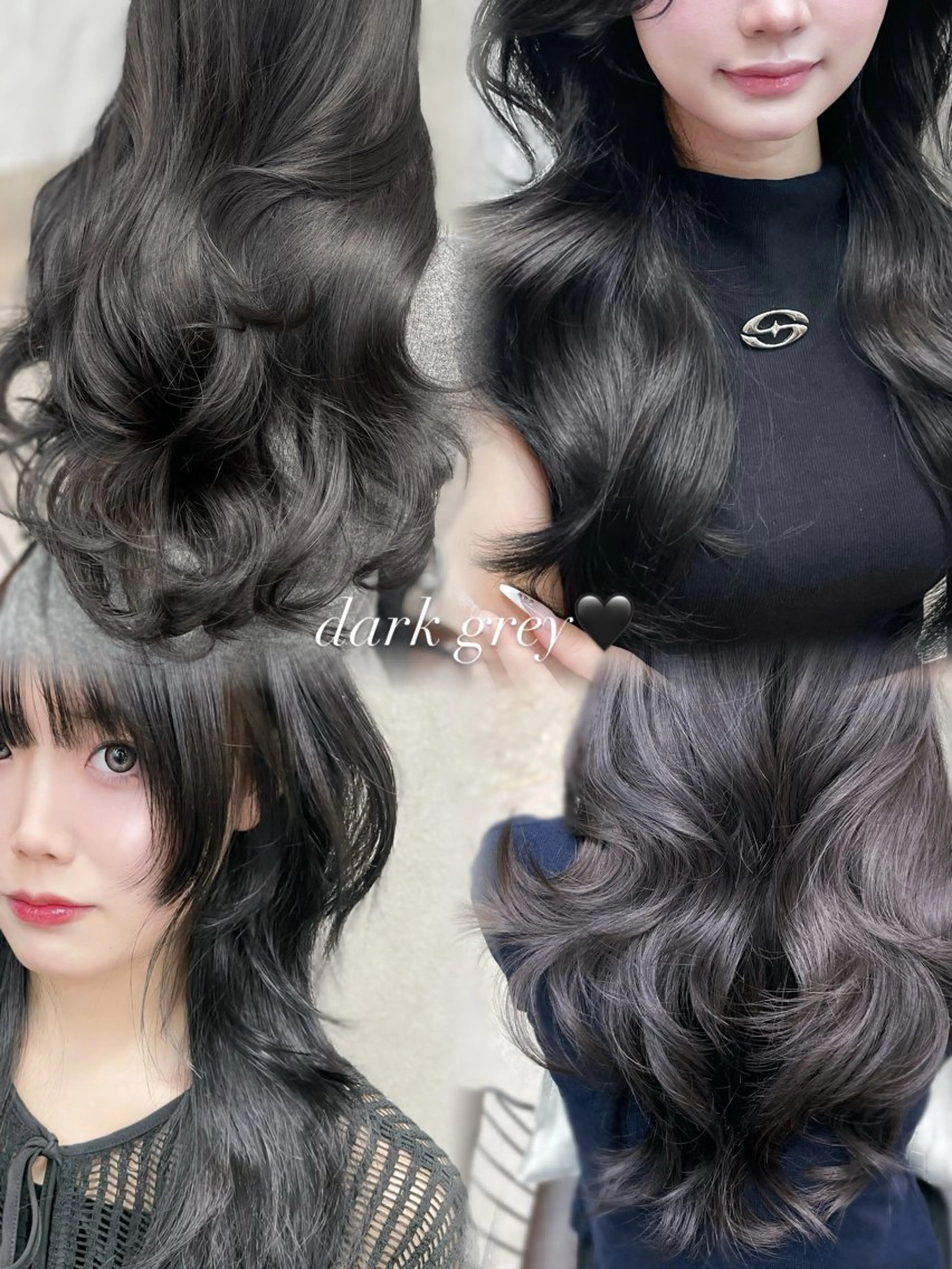 セミロング カット ヘアカラー MOE 福岡韓国ヘア✧︎のヘアスタイル